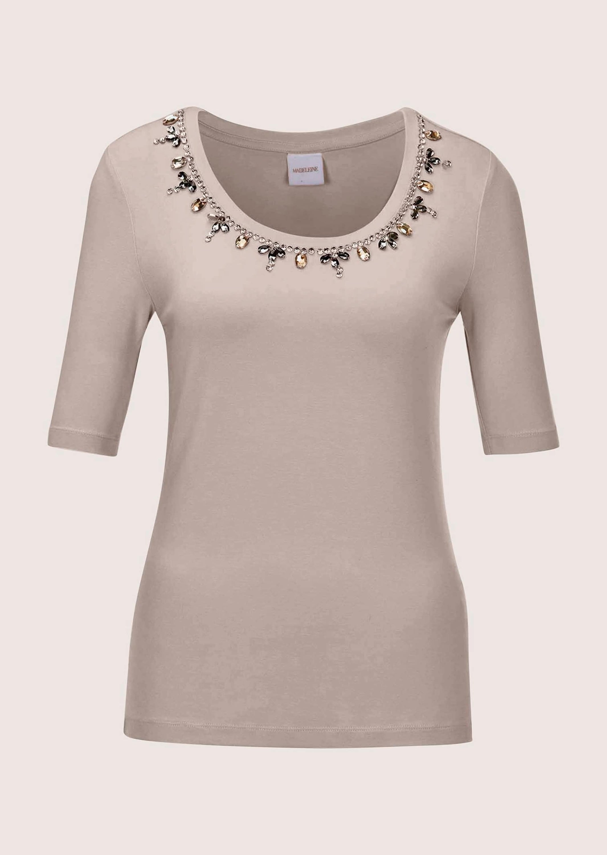 MADELEINE Kurzarmshirt »Shirt Elegantes Oberteil mit Schmucksteinen«