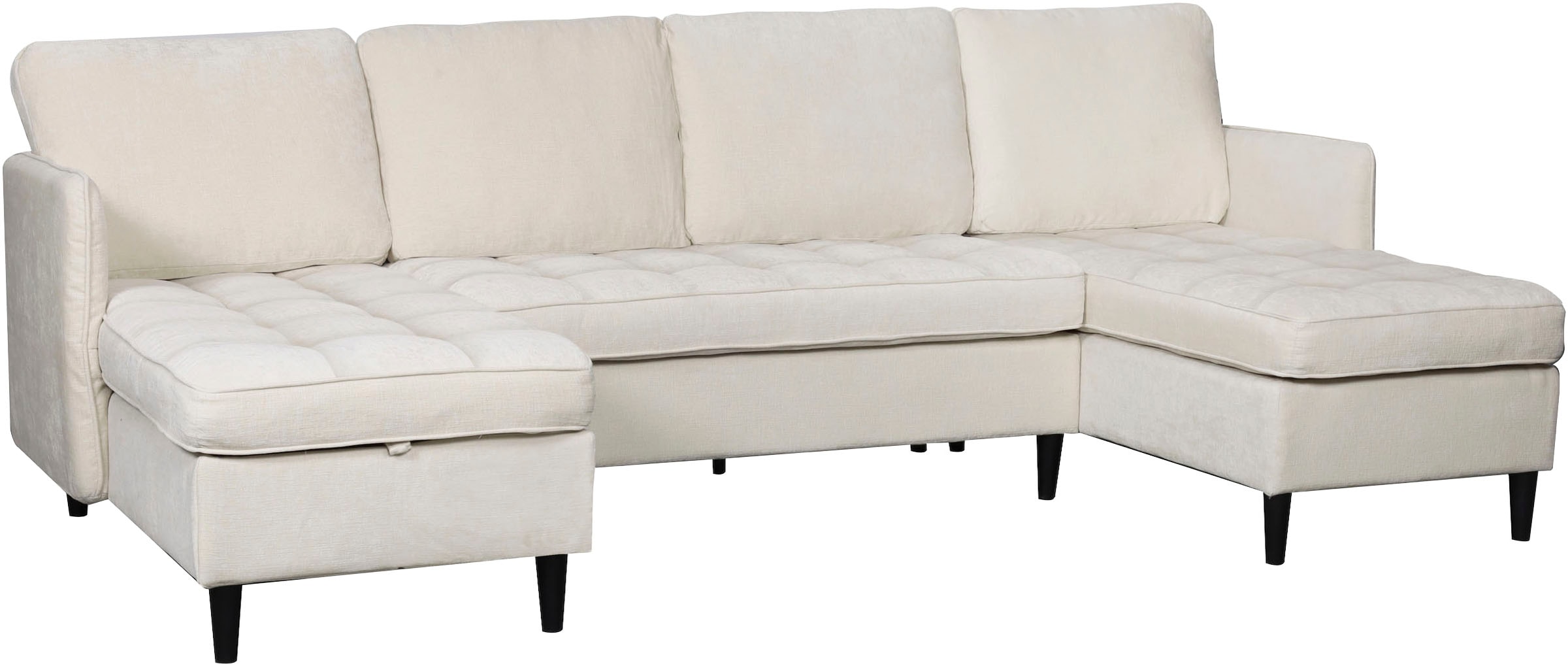 Dorel Home Wohnlandschaft »LINDHUS, U-Form, verschiedene Stellvarianten, Modulsofa« Recamiere, Stauraum, Cord und Chenille-Bezug