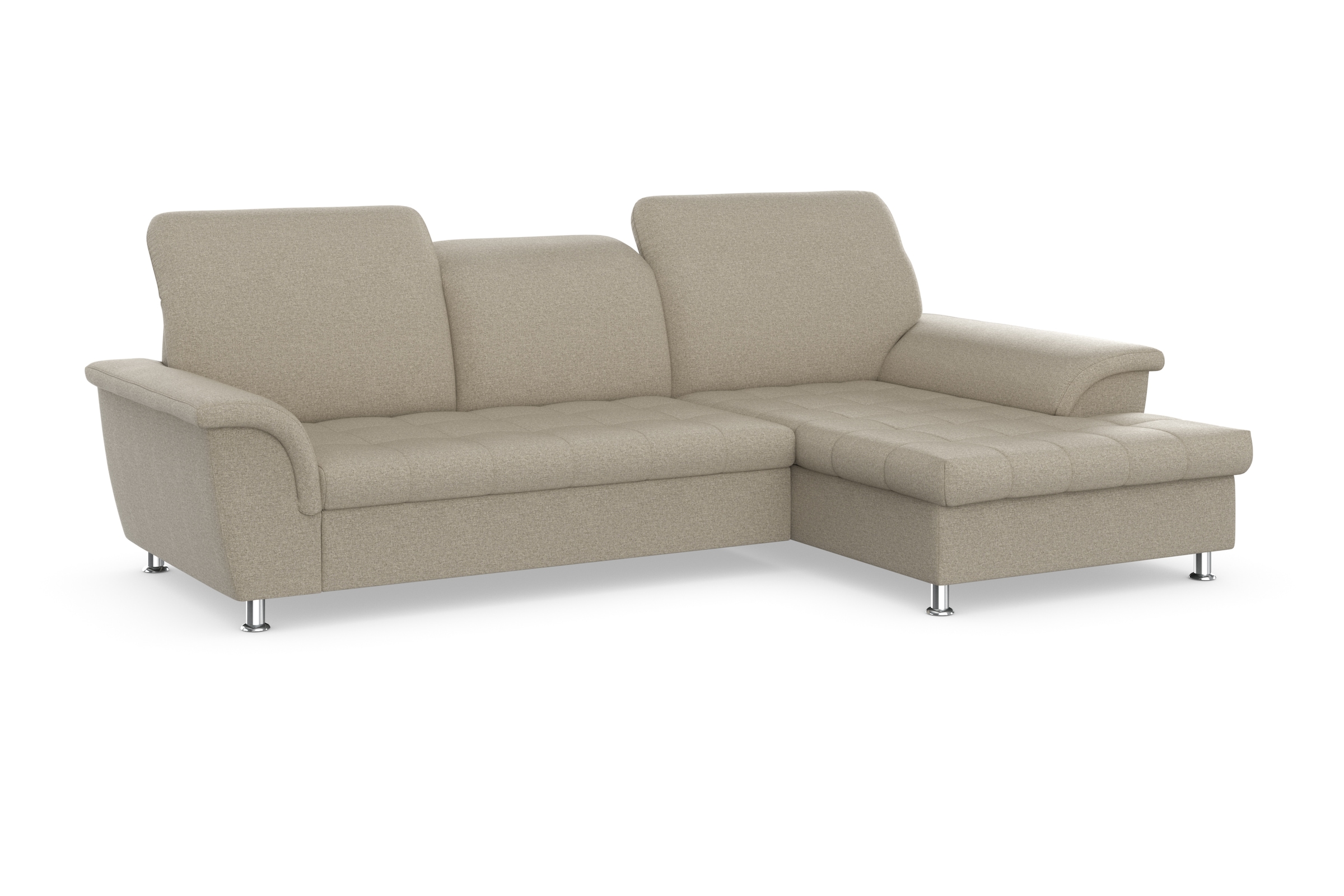 DOMO collection Ecksofa Franzi, wahlweise mit Bettfunktion, Bettkasten und Kopfteilverstellung