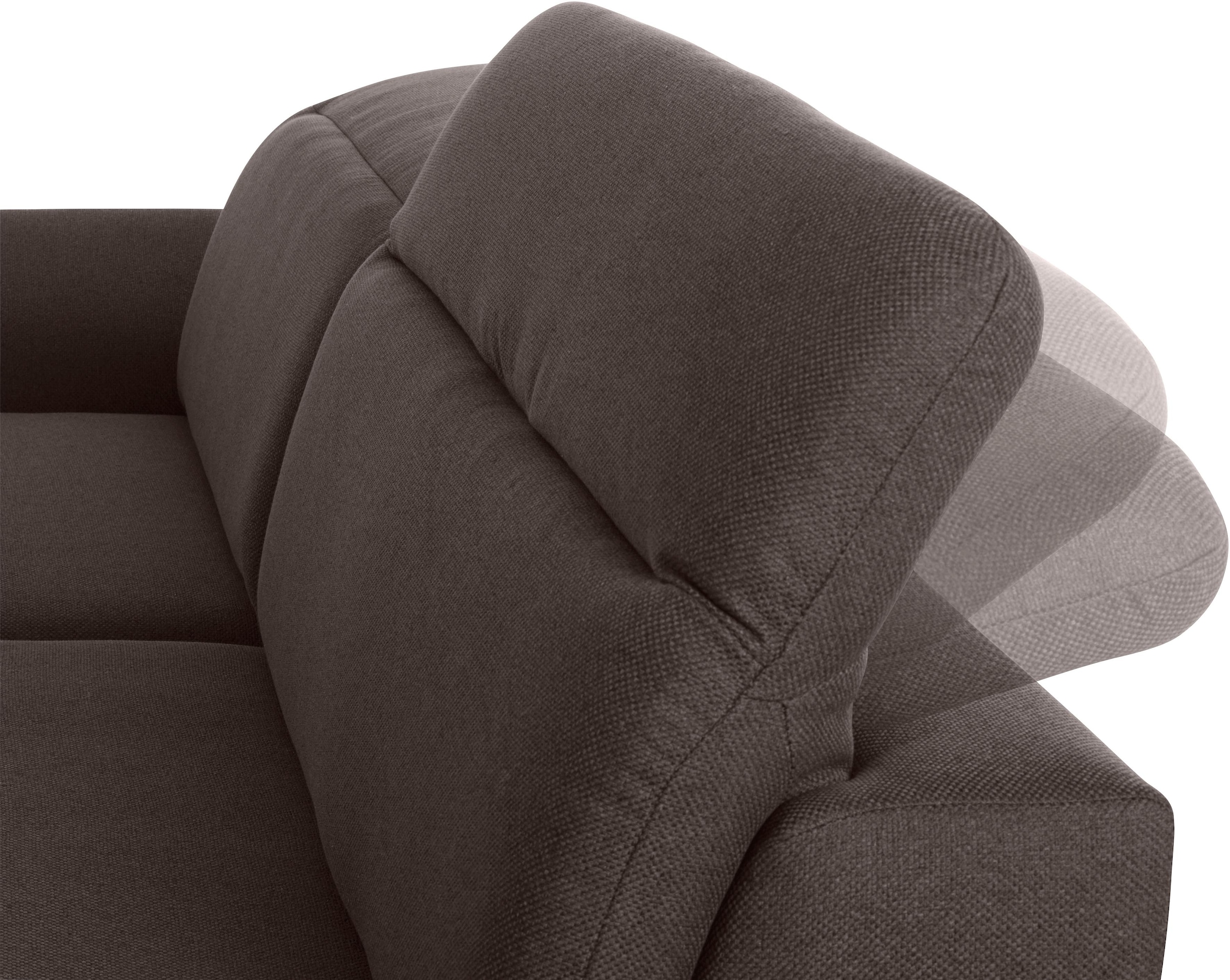 exxpo - sofa fashion Ecksofa »Kyoto, inkl. Kopfteil- und Armteilverstellung, hoher Sitzkomfort« wahlweise mit Bettfunktion und Bettkasten, hochwertige Bezüge, L-Form