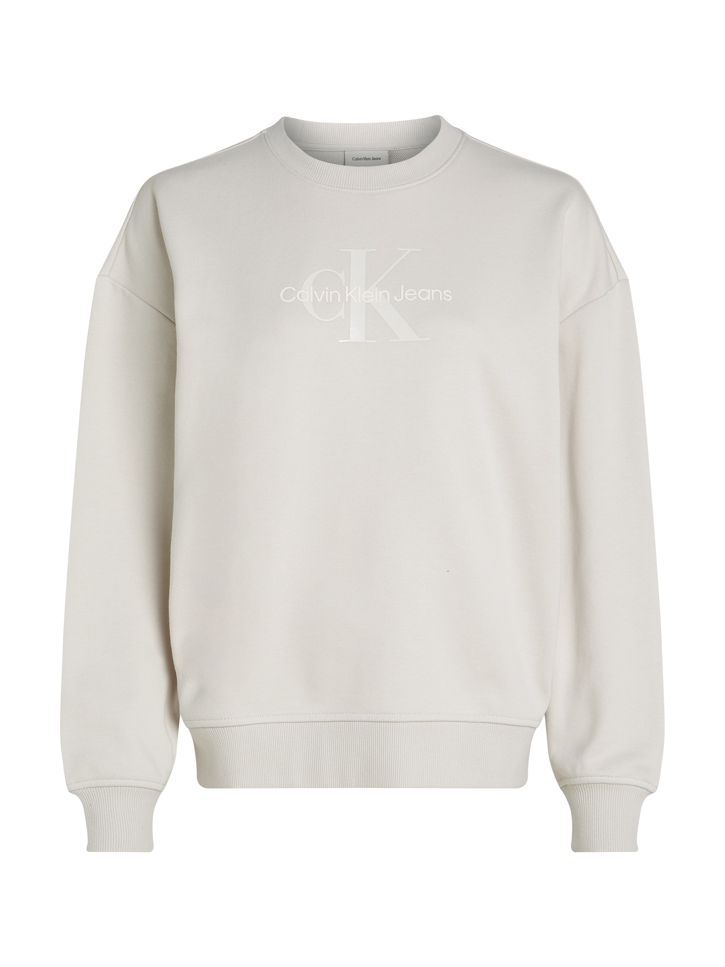 Calvin Klein Jeans Sweatshirt »GLOSSY MONOLOGO REGULAR CREWNECK«, mit Logodruck