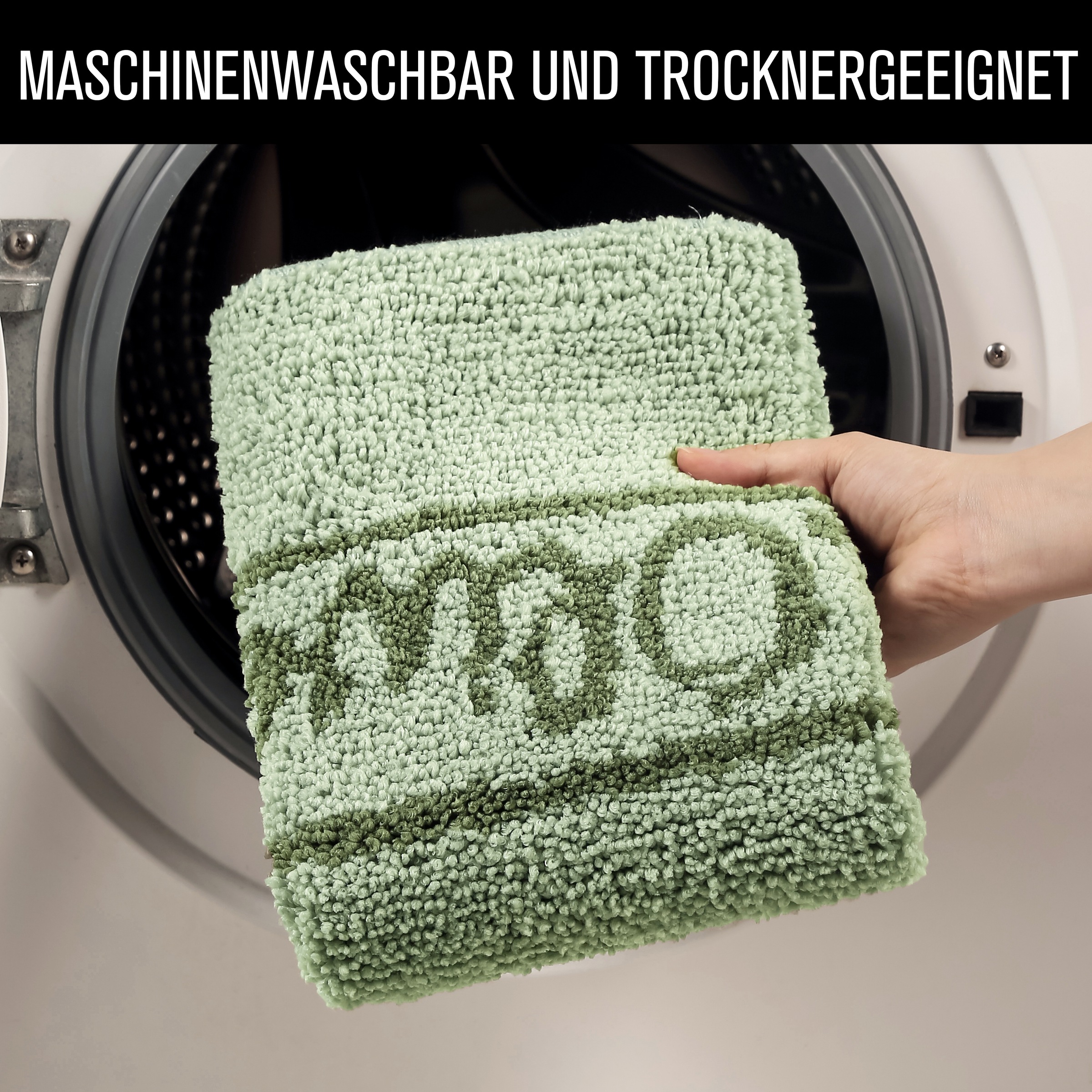s.Oliver Badematte »Allie, Badvorleger, Badezimmer Teppich, Duschvorleger«, rutschhemmend beschichtet, strapazierfähig-schnell trocknend, Badteppich, weiche Haptik, unifarben mit s.Oliver Schriftzug