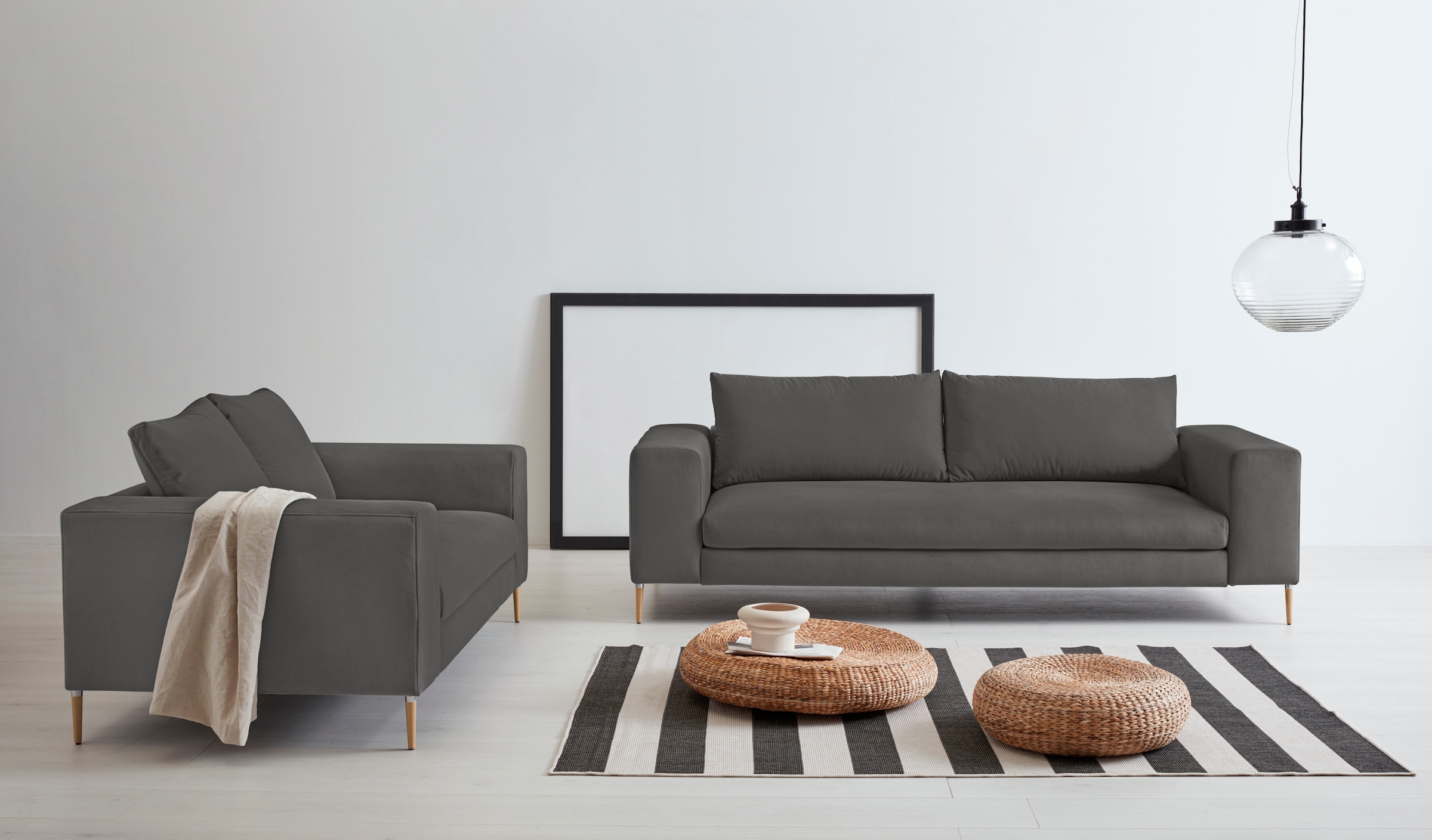 OTTO products 3-Sitzer »Finnja, softer, legerer Sitzkomfort, hoher Fuß, bequem und elegant«, mit Recycling-Bezug