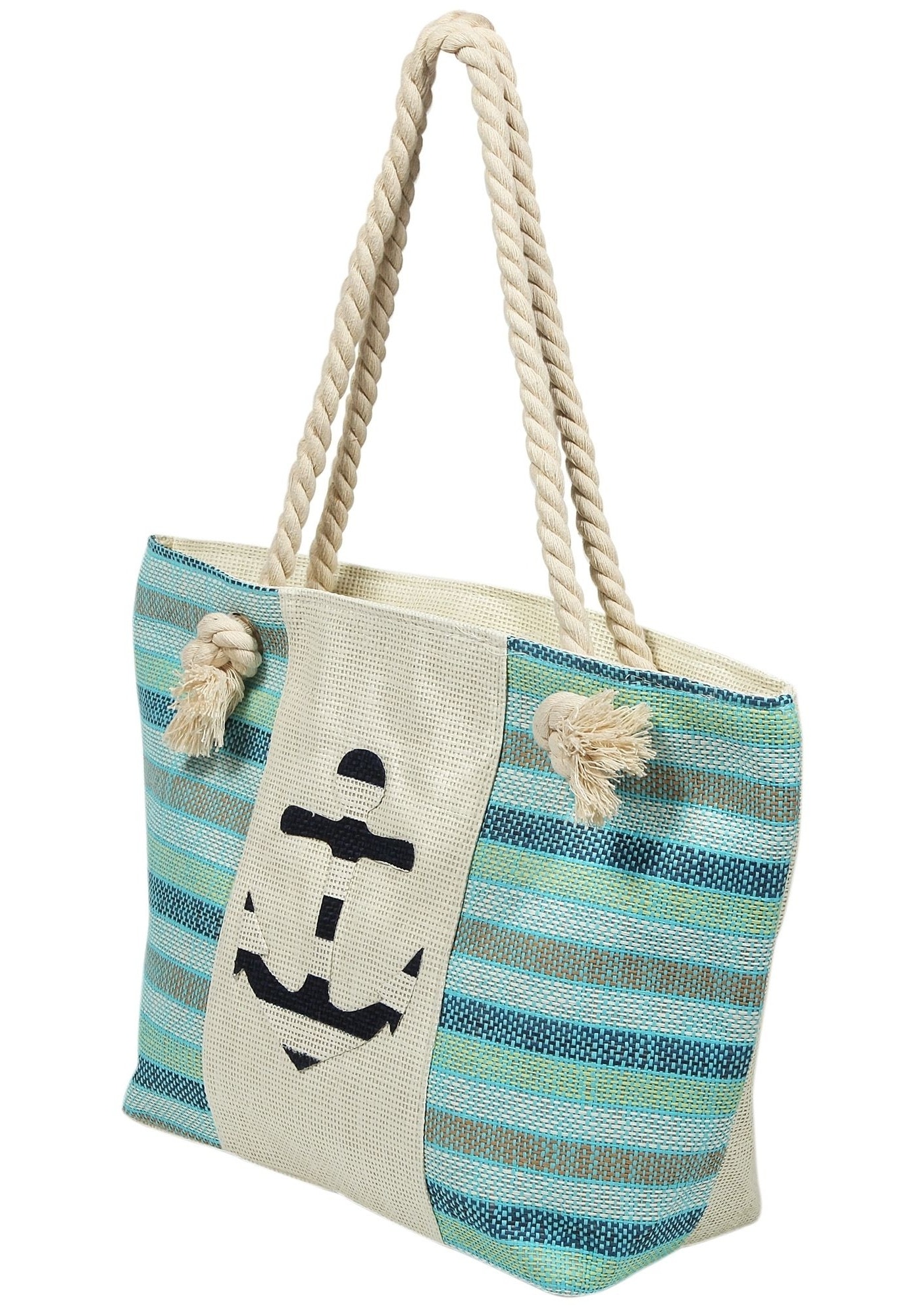 Cham Cham Strandtasche »Strandtasche aus Bastfaser, maritim«