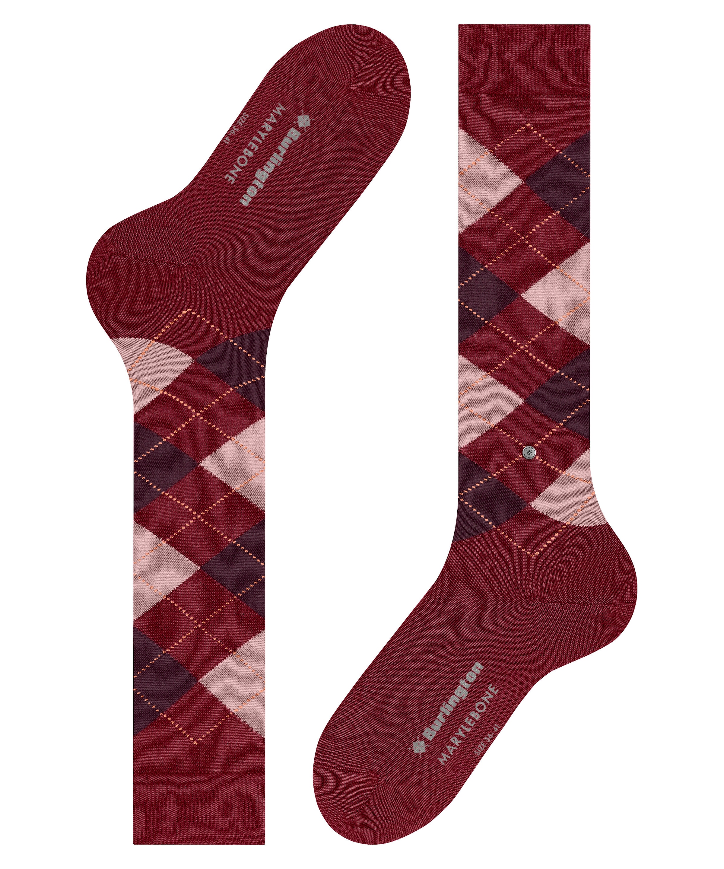Burlington Kniestrümpfe »Marylebone« Einheitsgröße 36-41, wärmende Wollmischung, Argyle-Muster