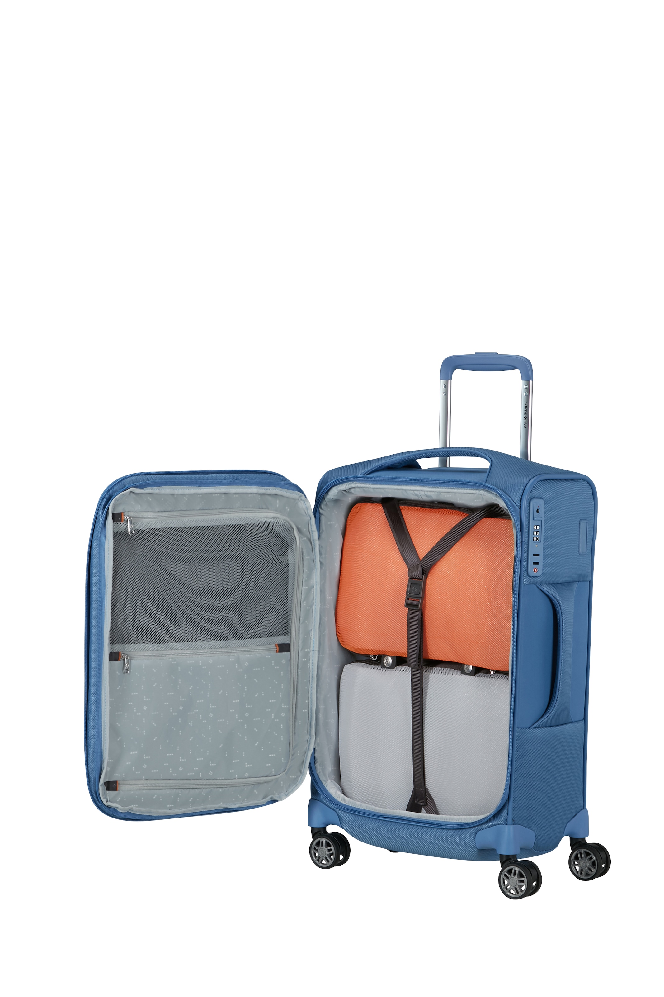 Samsonite Weichgepäck-Trolley »RE-LITE, verschiedene Größen und Farben« Set, mit 2 Packwürfeln, 2 Stk. tlg. 36 l 4 Rollen mit arretierbarem und versenkbarem Druckknopf-Trolleysystem
