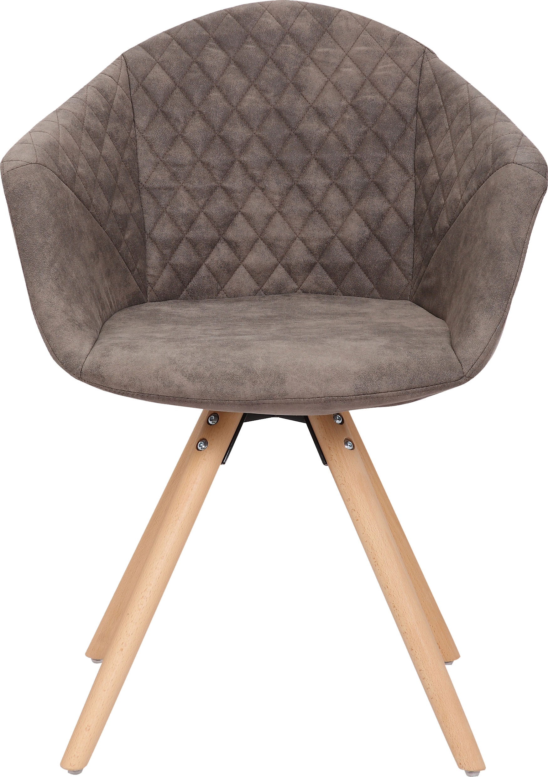 Kayoom Polsterstuhl »Stuhl Chadwick 110 2er-Set, stilvolles Design, in Naturfarben gehalten« (Set) 2 Stk.bequem, Holzbeine, weich gepolstert, stilvolles Design