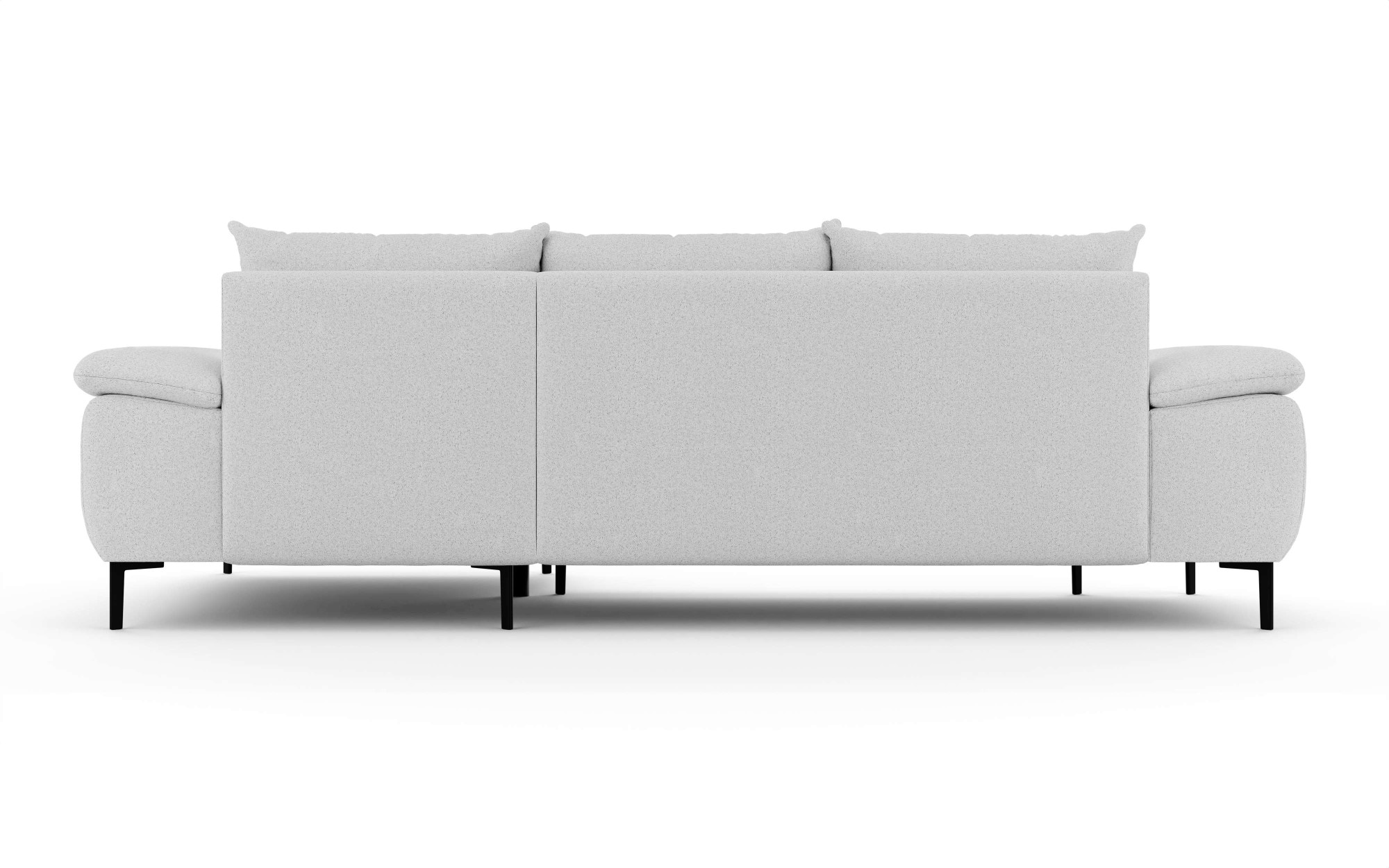 INOSIGN Ecksofa »DROMARA Schlafsofa mit Bettkasten, Maße: B/T/H 277/141/91 cm«, L-Form mit Recamiere rechts/links bestellbar, Wellenunterfederung