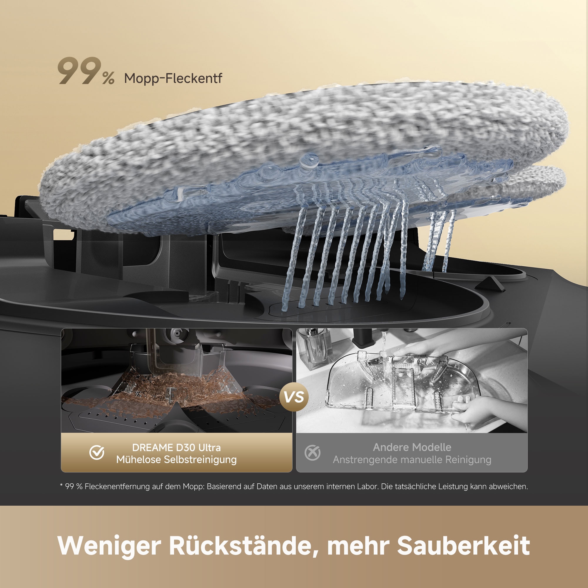 Dreame Saugroboter »D30 Ultra Black« Absaugstation ,Heißlufttrocknung, Kantenreinigung
