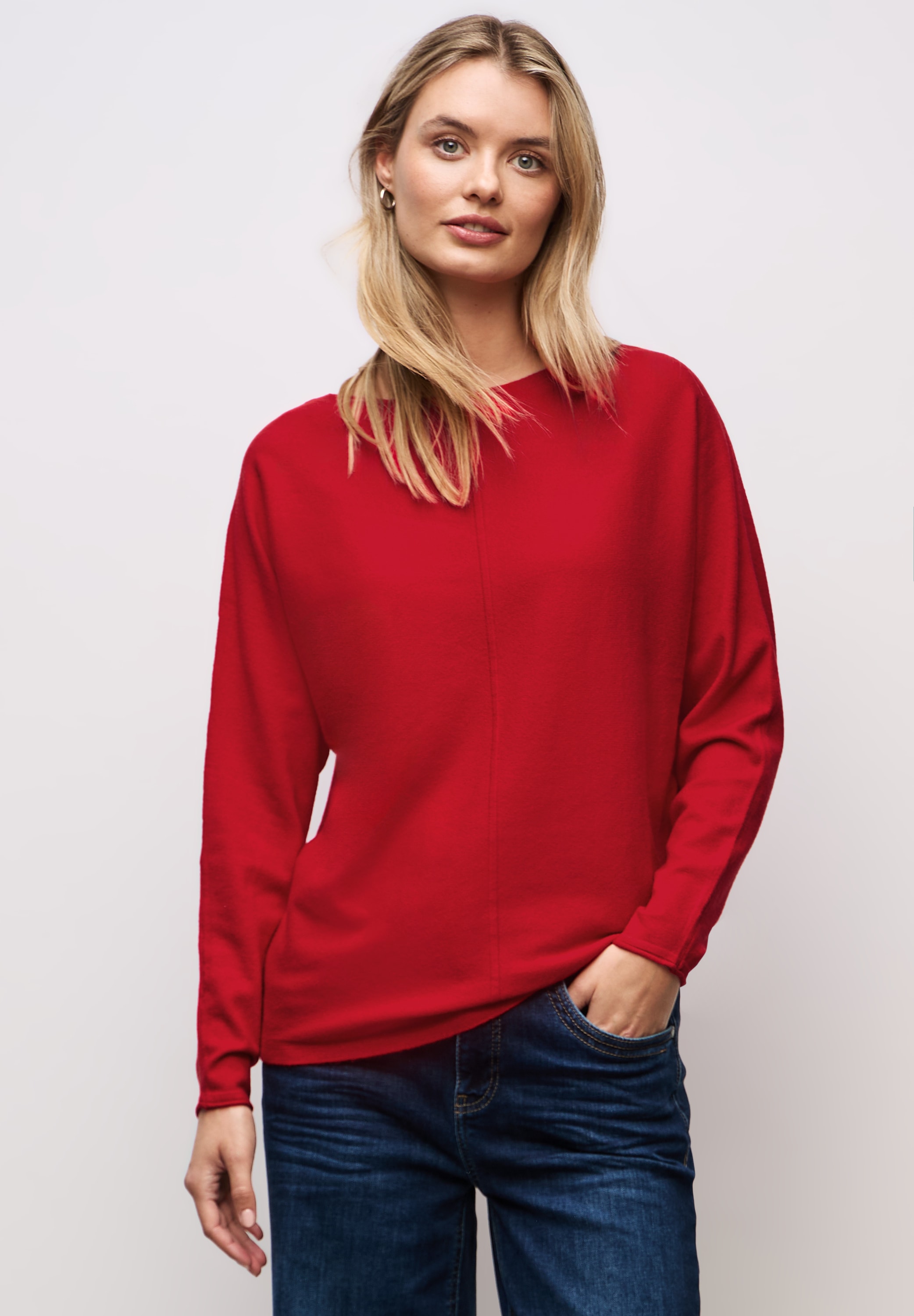 STREET ONE Strickpullover Dolman, mit U-Boot-Ausschnitt