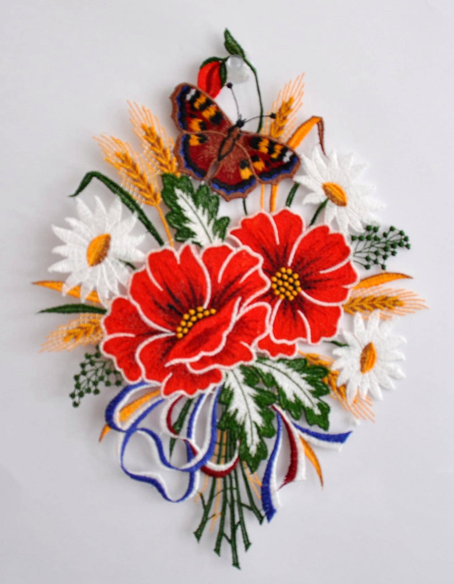 Plauen Shop OTTO Fensterbild Online »Herbstblumenstrauß« im Stickereien