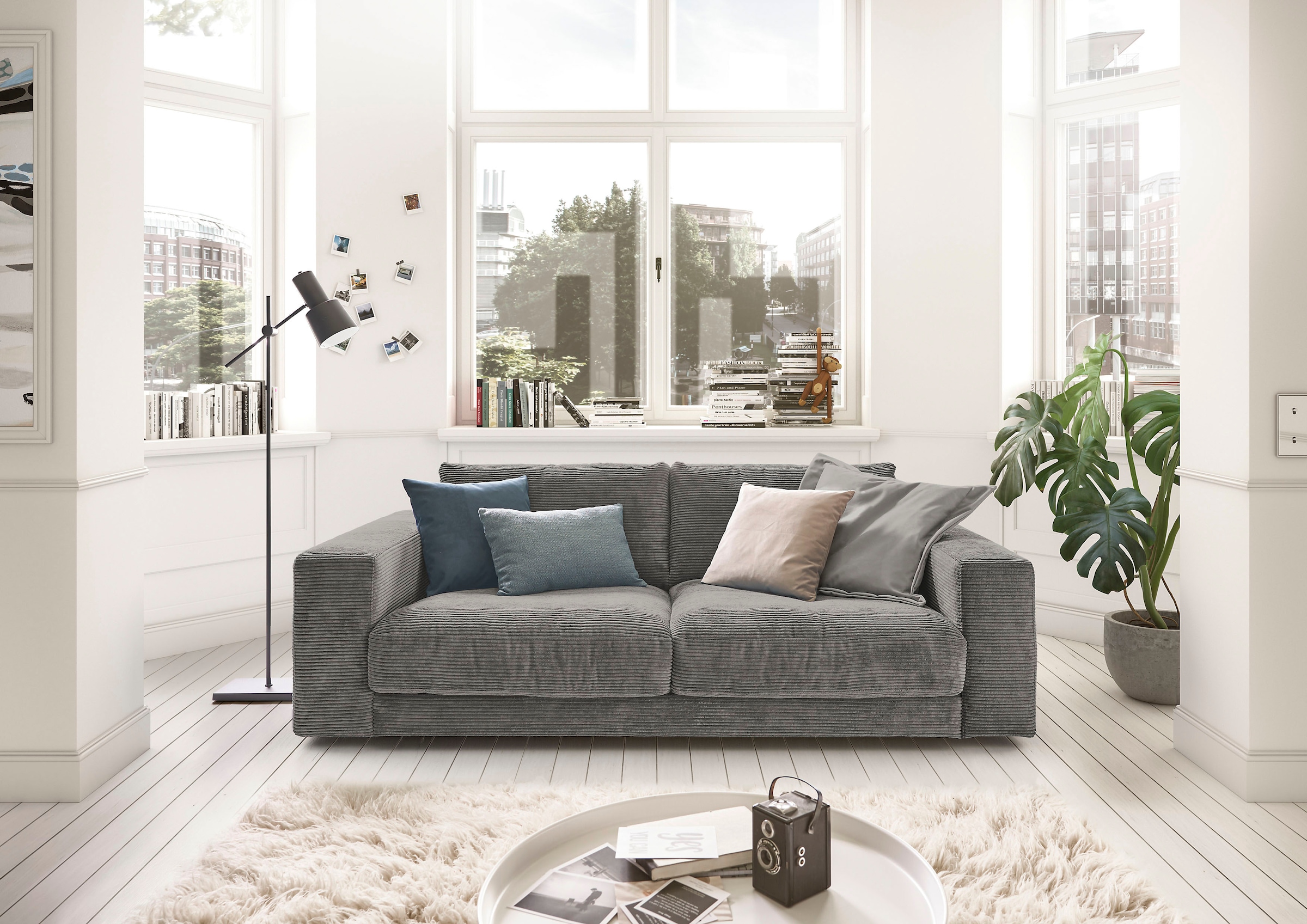 3C Candy 2-Sitzer »Enisa softig und legeres Big-Sofa, bequem und komfortabel«, Zeitloses und stylisches Loungemöbel, in Breitcord