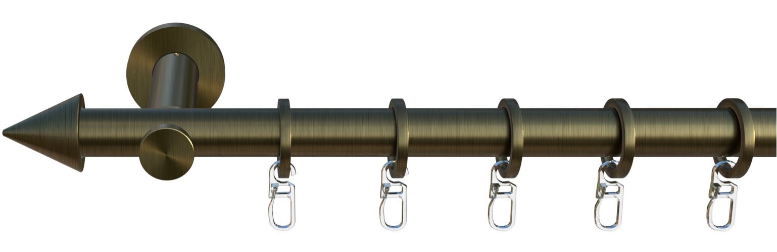 indeko Gardinenstange »Calais« Ø 16 mm 1 läufig-läufig Wunschmaßlänge Komplett-Set inkl. Ringen, Faltenlegehaken und Montagematerial