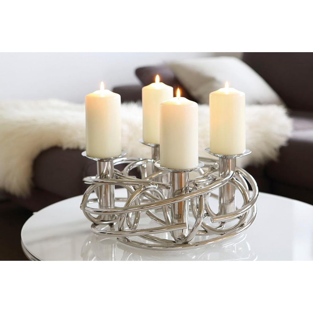 Fink Kerzenständer »Dekokranz CORONA, Ø ca. 40 cm, Adventsleuchter, Weihnachtsdeko«