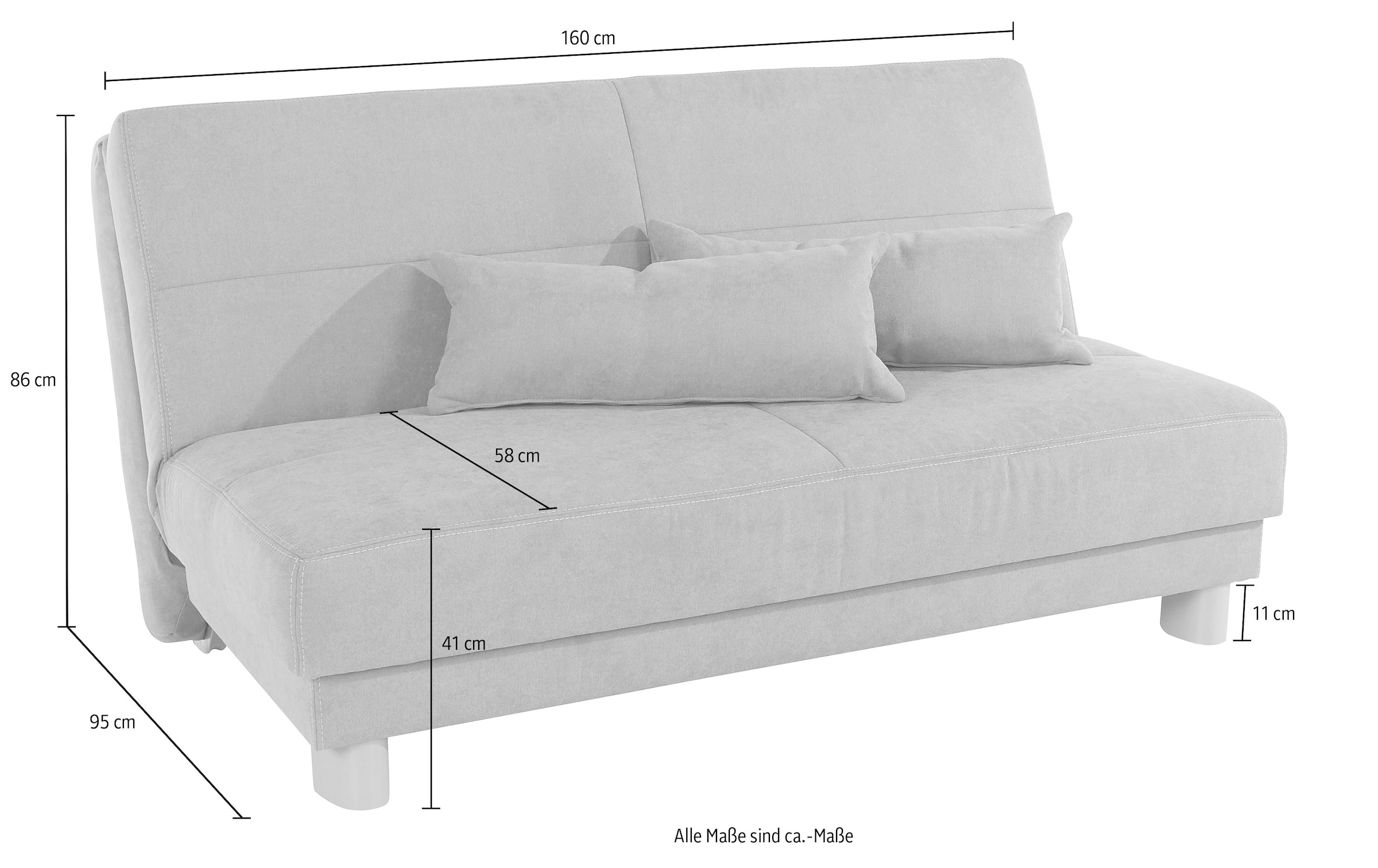 Home affaire Schlafsofa »Gina« mit einem Handgriff vom Sofa zum Bett