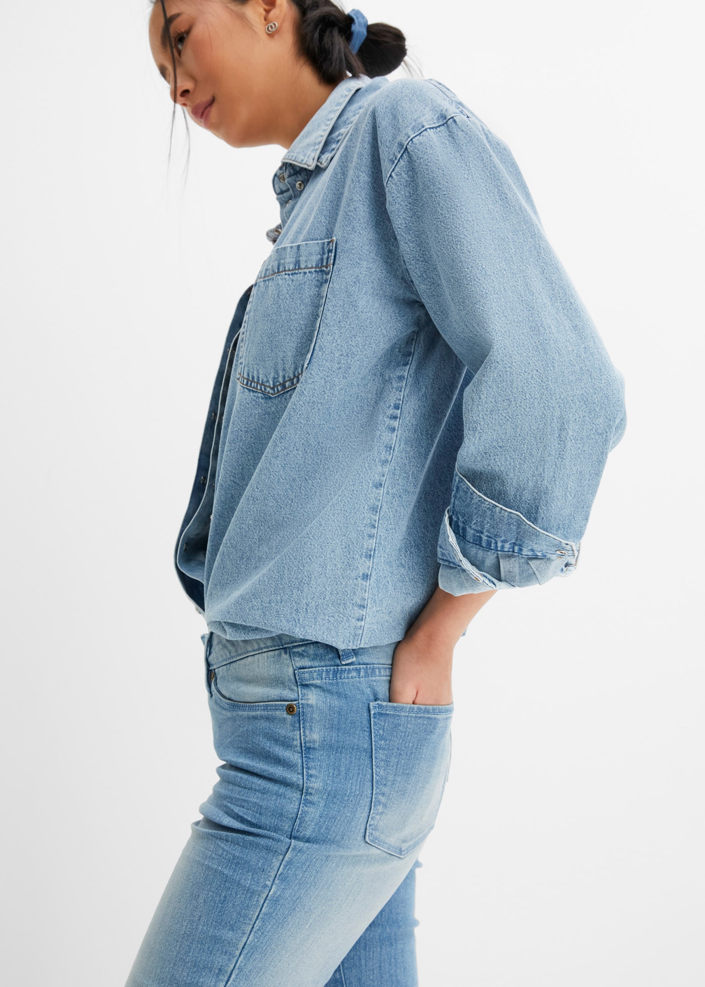 bonprix Bootcut-Jeans »Bootcut-Jeans Mid Waist, Stretch« Bootcut-Jeans Mid Waist, Stretch