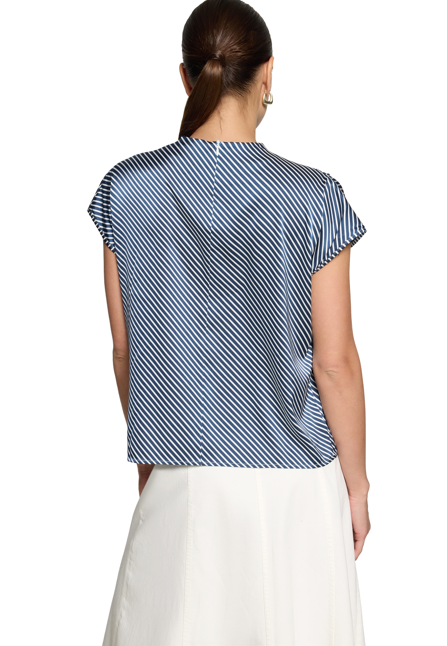 Zero Satinbluse »Satin-Bluse mit Kragen«