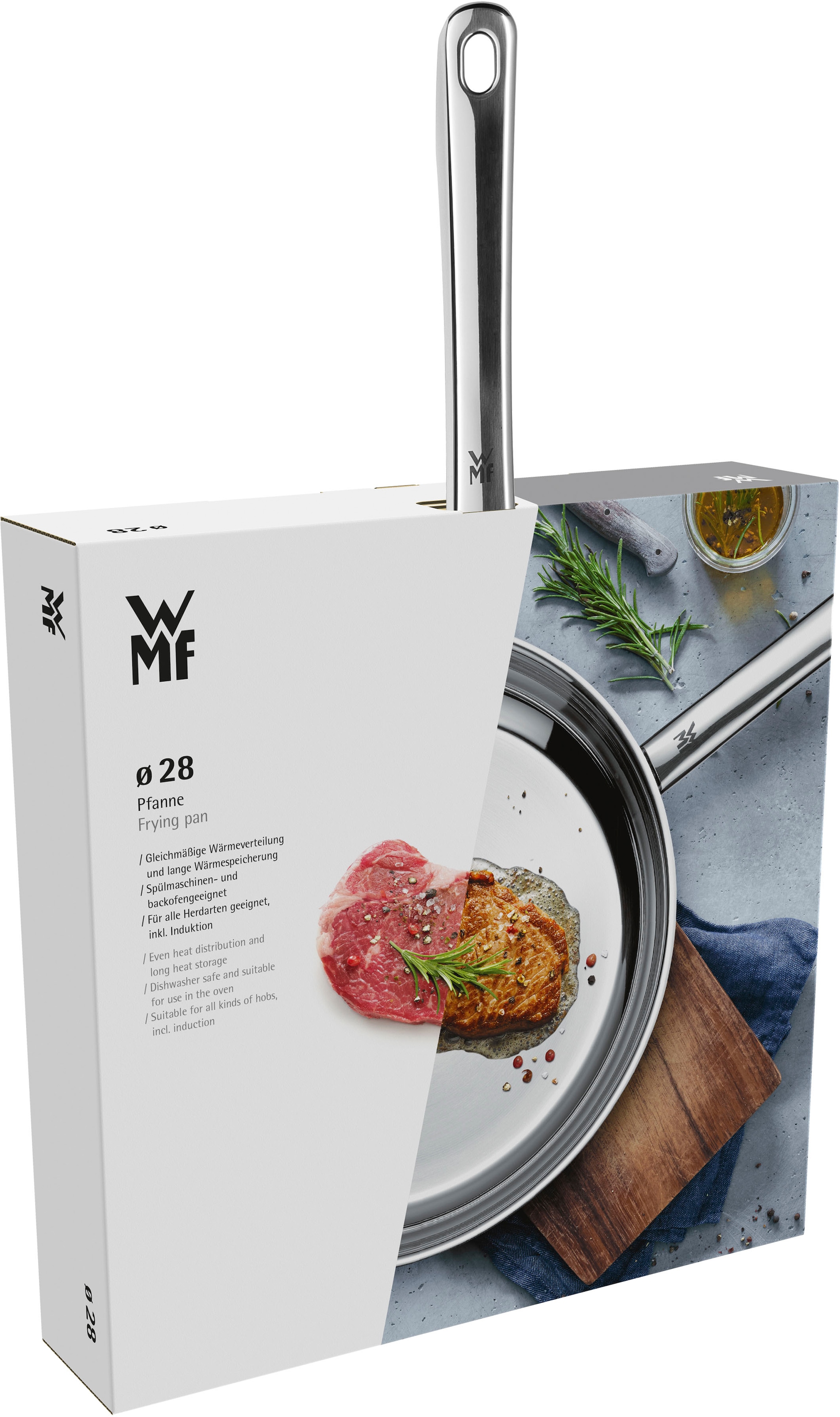 WMF Bratpfanne »Compact Cuisine«, Cromargan® Edelstahl Rostfrei 18/10, (1 tlg.), 28 cm, TransTherm-Allherdboden