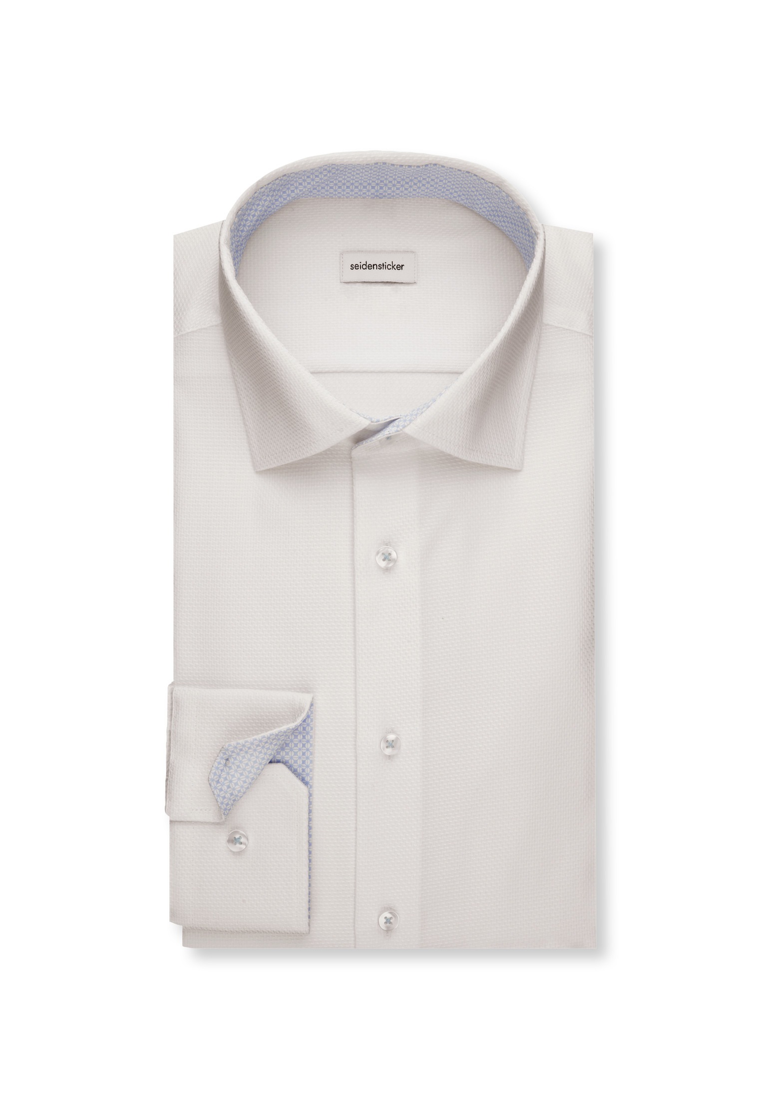 seidensticker Businesshemd »Slim« Slim Extra langer Arm Kentkragen Kleinmuster