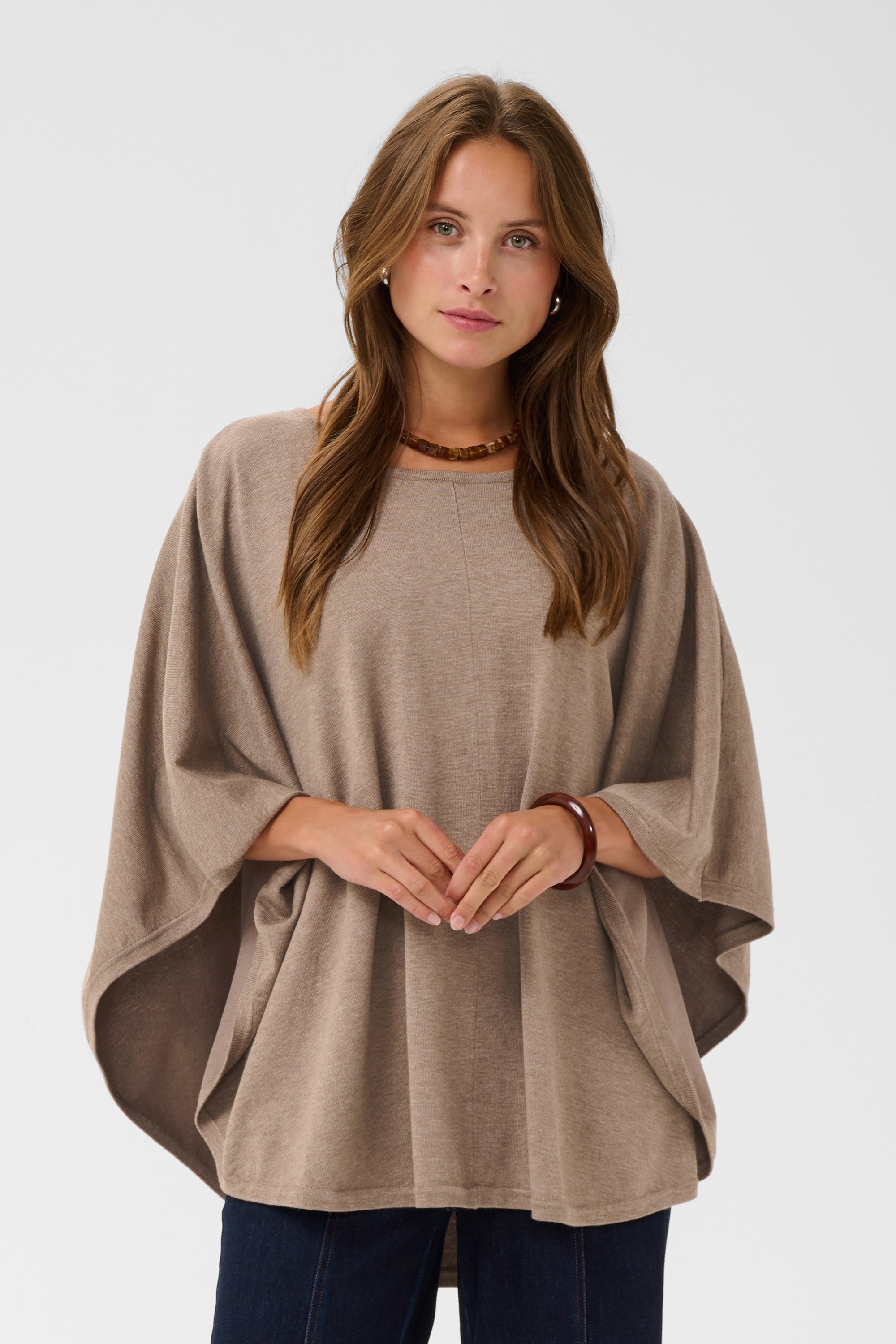 Saint Tropez Strickponcho »Damen Poncho BilliSZ«