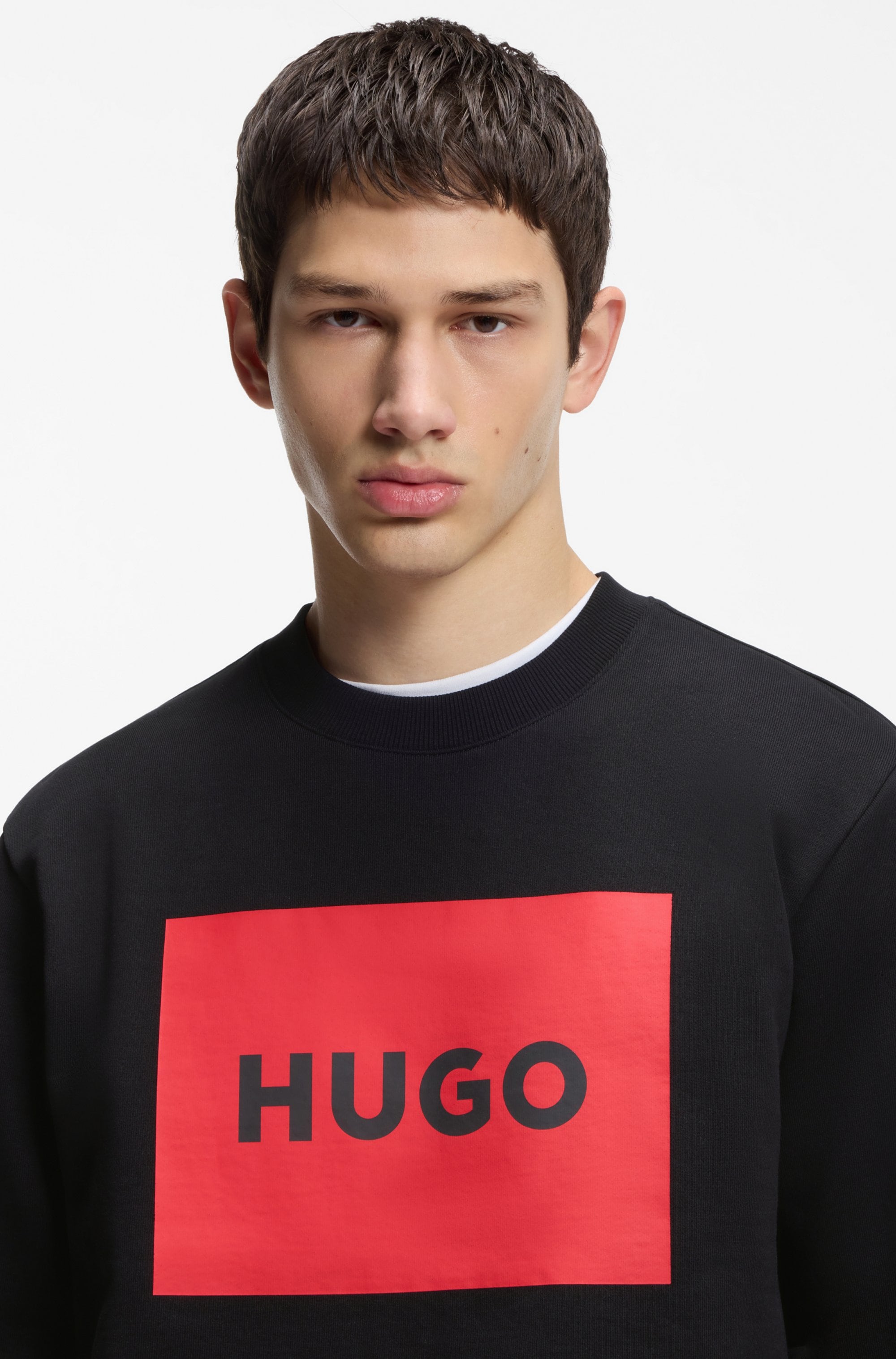 HUGO Sweatshirt »Duragol«, Rundhalsausschnitt, Regular Fit, großer Logo-Druck
