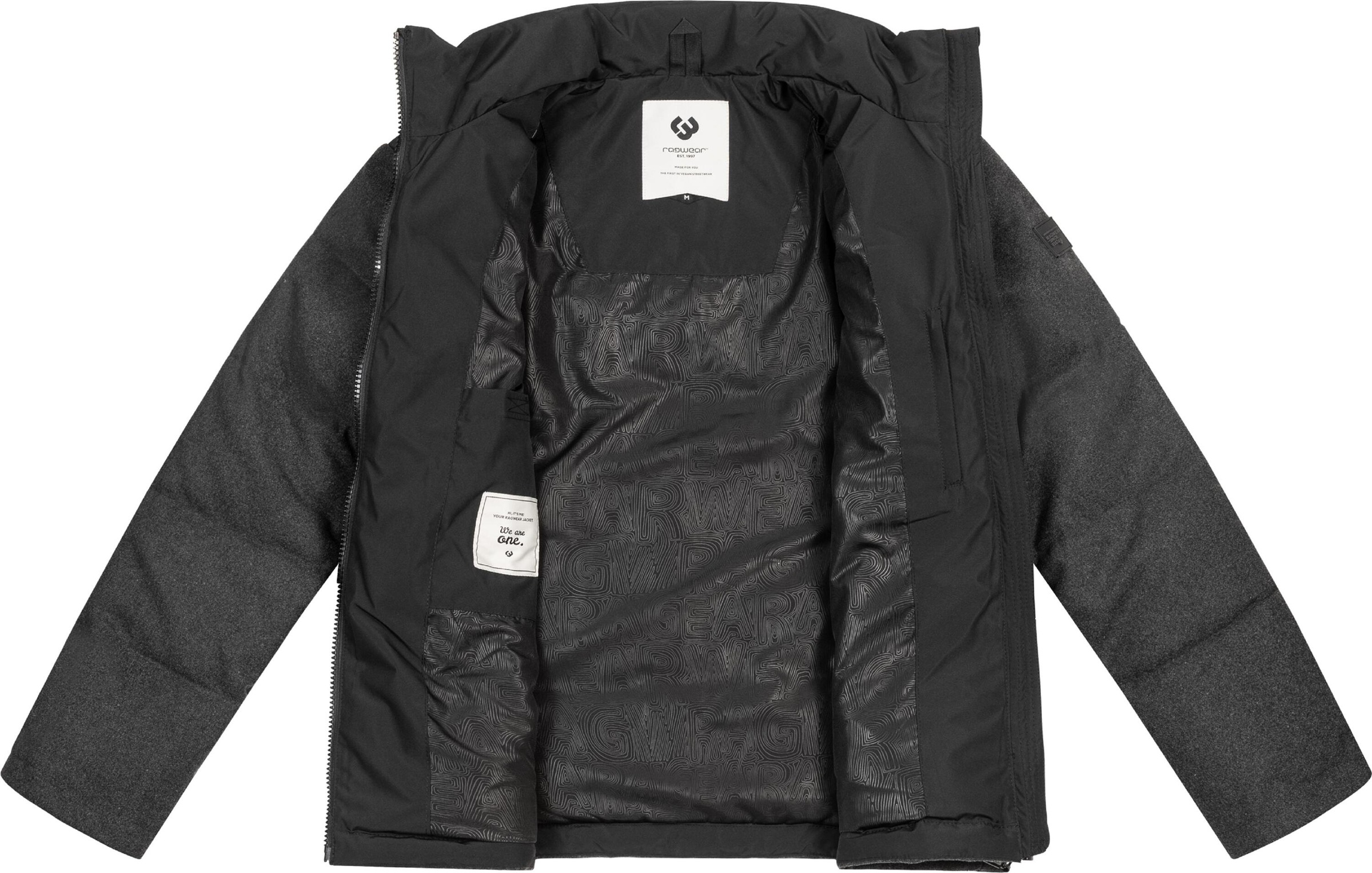 Ragwear Steppjacke »Steppjacke Waldess«, ohne Kapuze, Gesteppte Herren Outdoorjacke in Woll-Optik