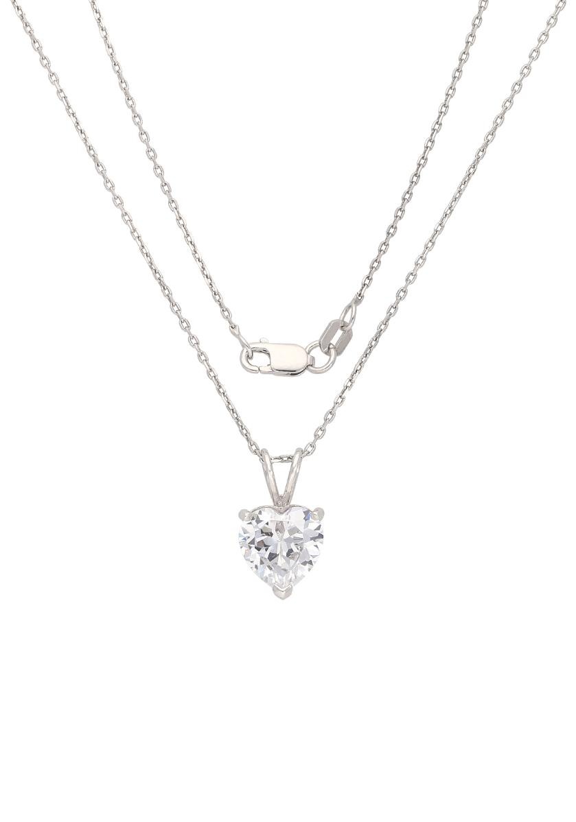 Firetti Kette mit Anhänger »Schmuck Geschenk Silber 925 Halsschmuck Halskette Ankerkette Herz«, mit Zirkonia (synth.)
