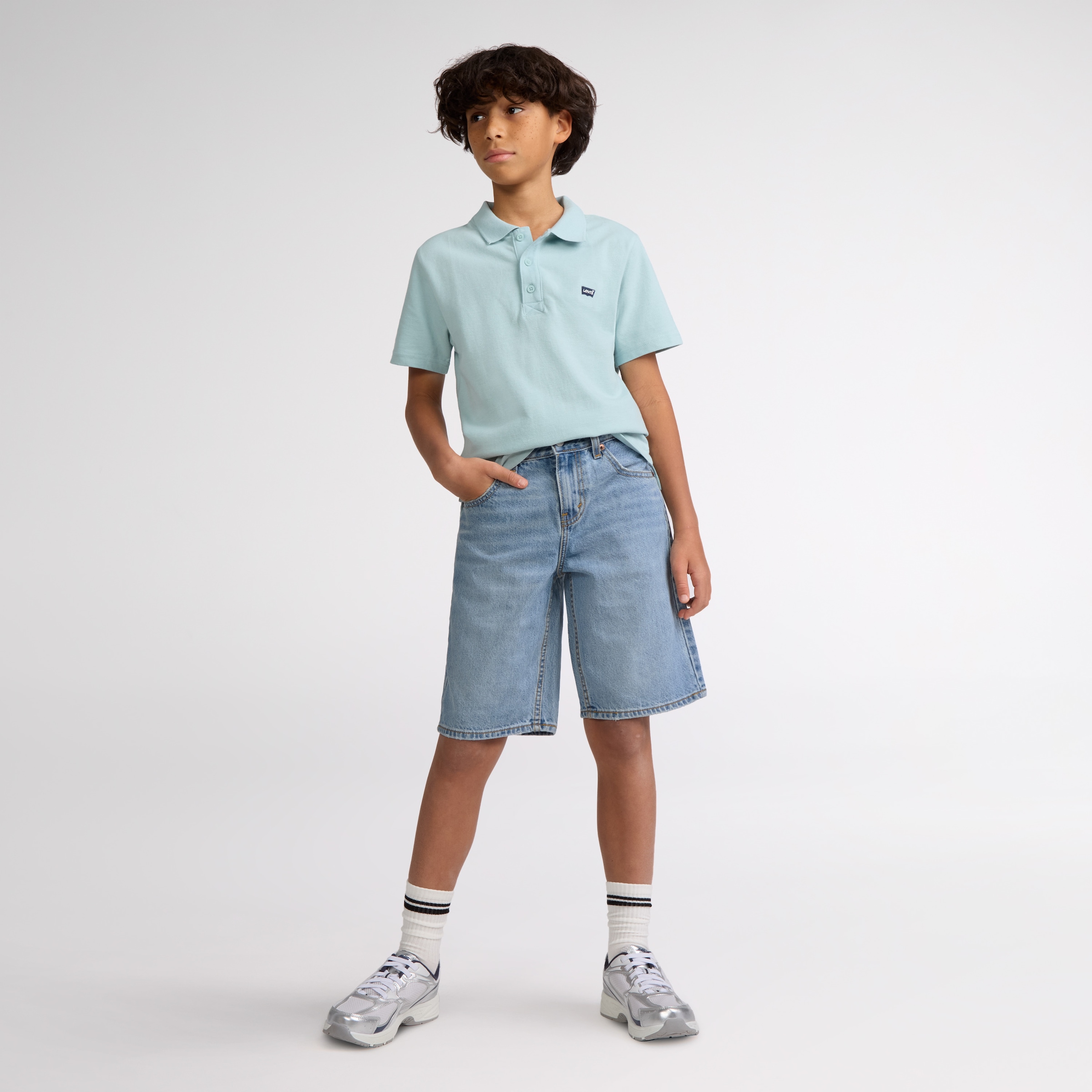 Levi's® Kids Jeansshorts aus robustem Baumwolldenim