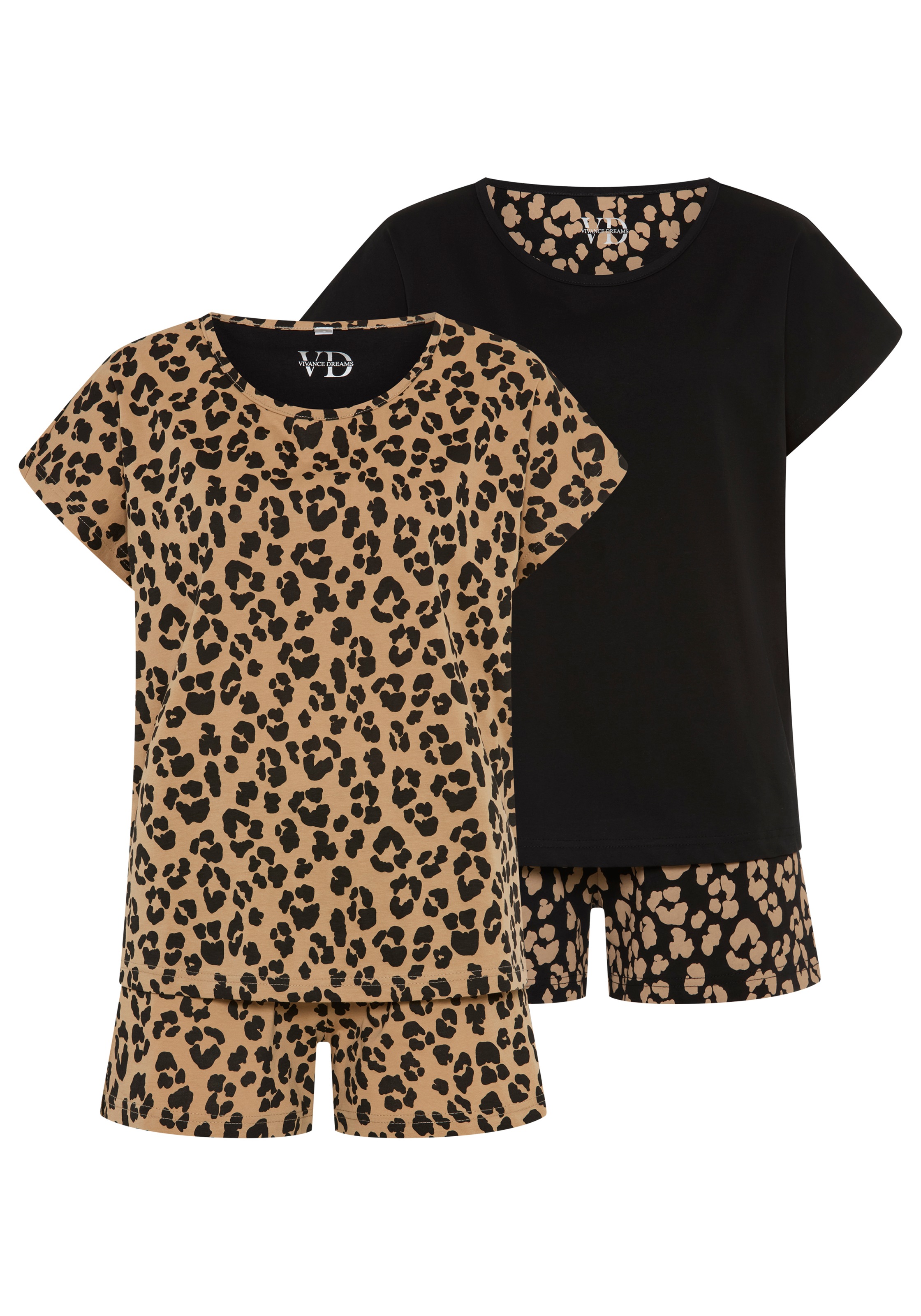 Vivance Dreams Shorty Packung, 2 stück, 4 mit Seitennaht-Schlitze