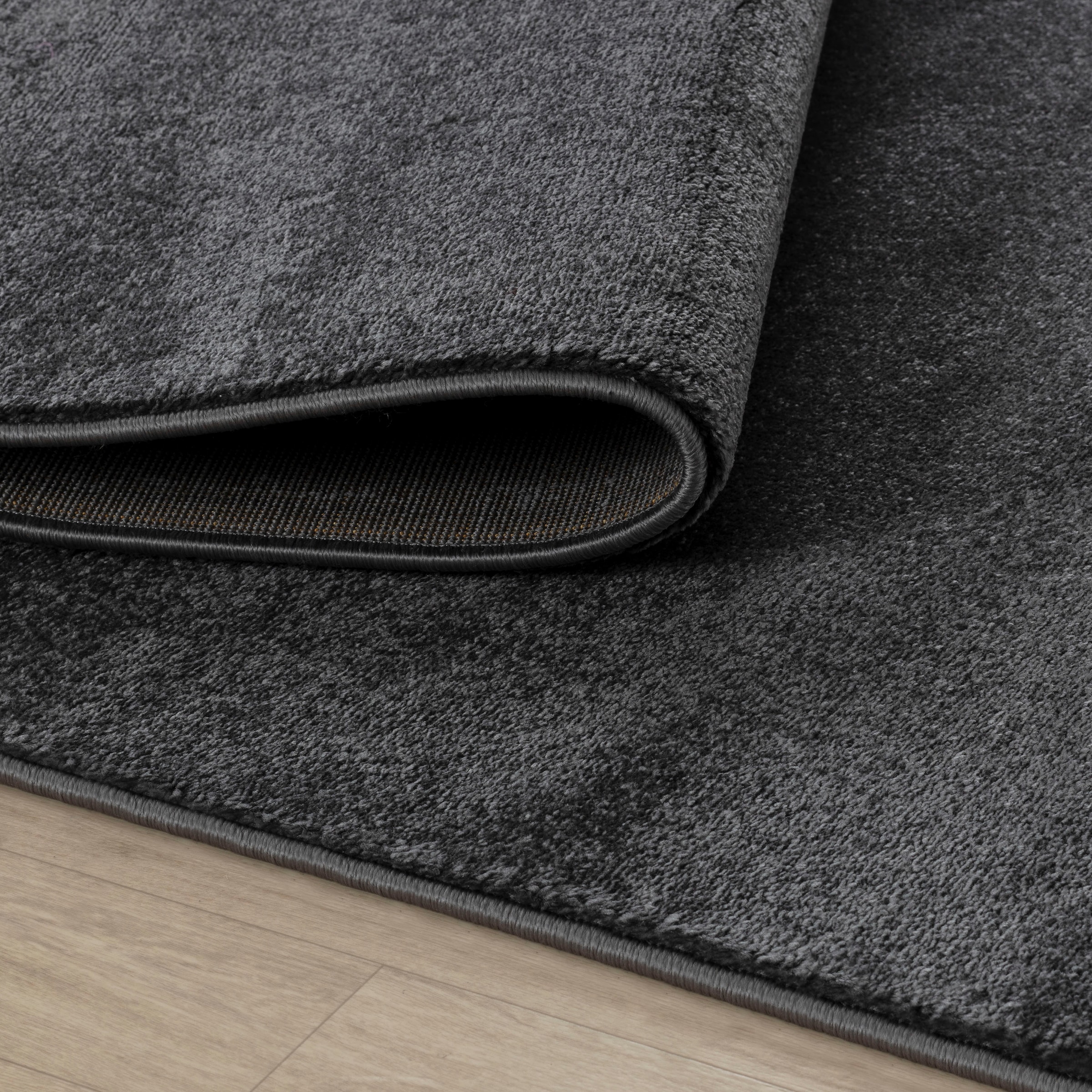 my home Teppich »Kurzflor-Webteppich GRANADA 4800, uni Soft Touch«, rechteckig, 20 mm Höhe, leichter Glanz, auch in rund, Wohnzimmer, Schlafzimmer, Kinderzimmer