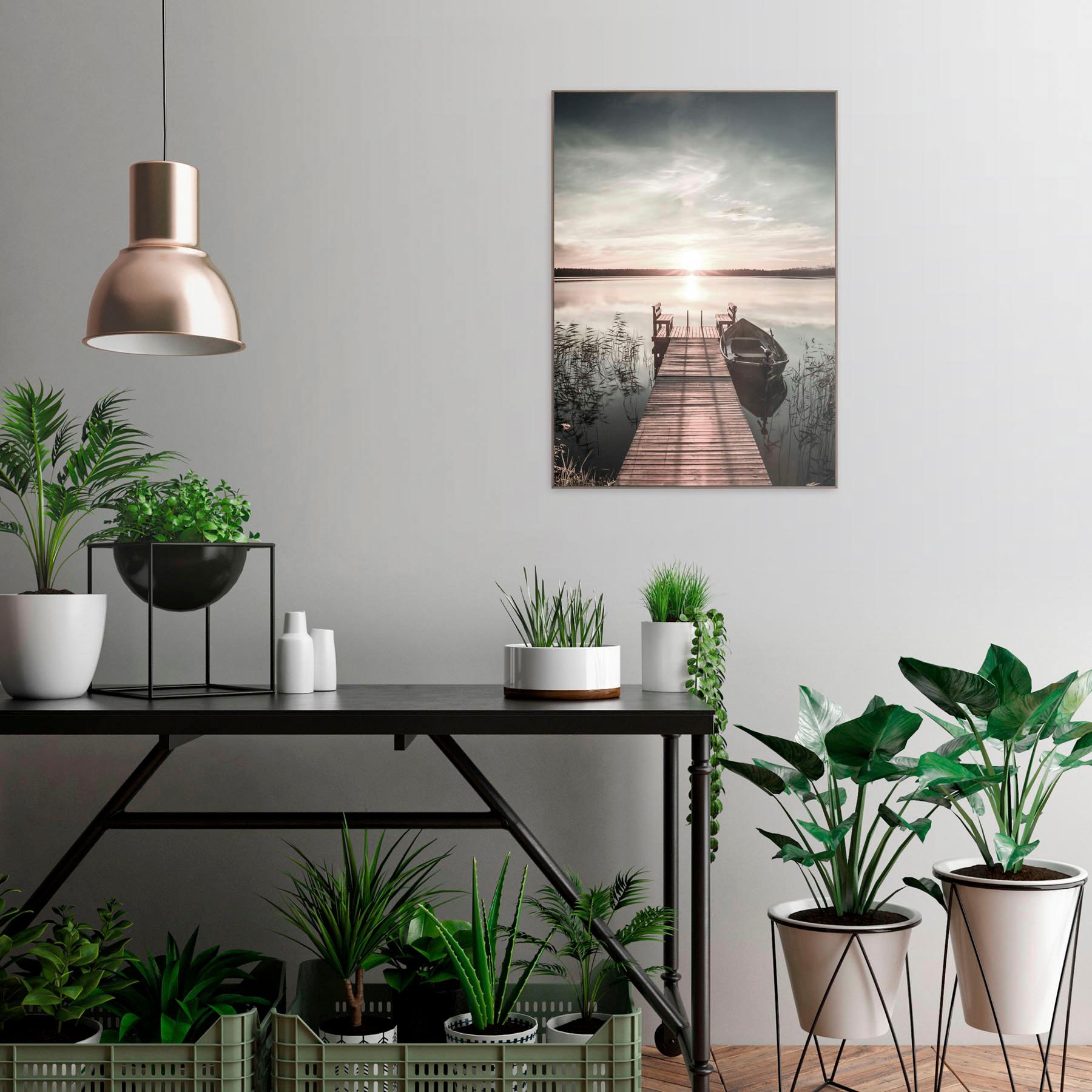 Reinders! Wandbild »Slim Frame Wood 50x70 Scandic Jetty«