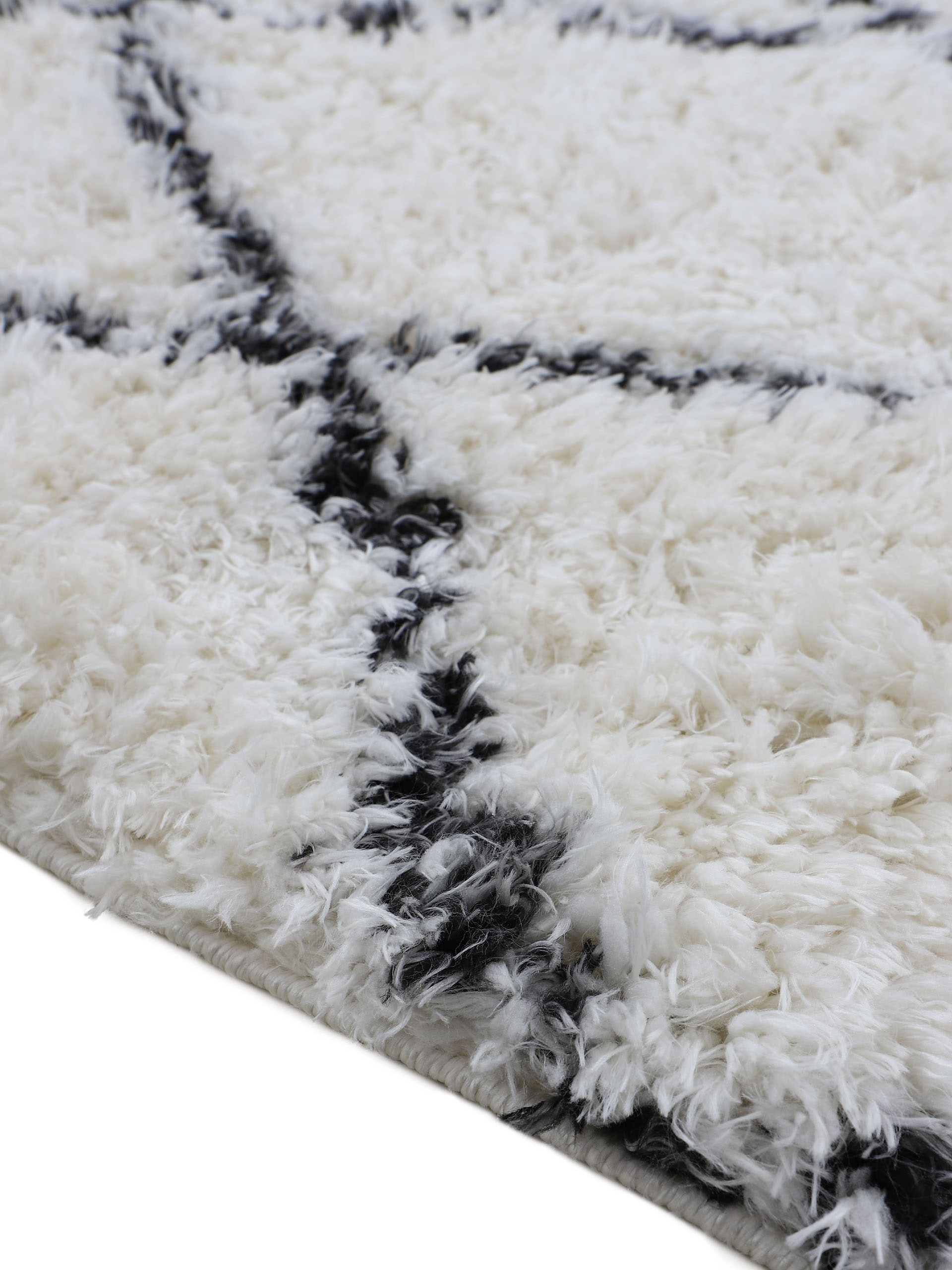 carpetfine Hochflor-Teppich »Eddy« rechteckig 30 mm Höhe Shaggy, auch als Läufer und in quadratisch, mit Fransen, Wohnzimmer