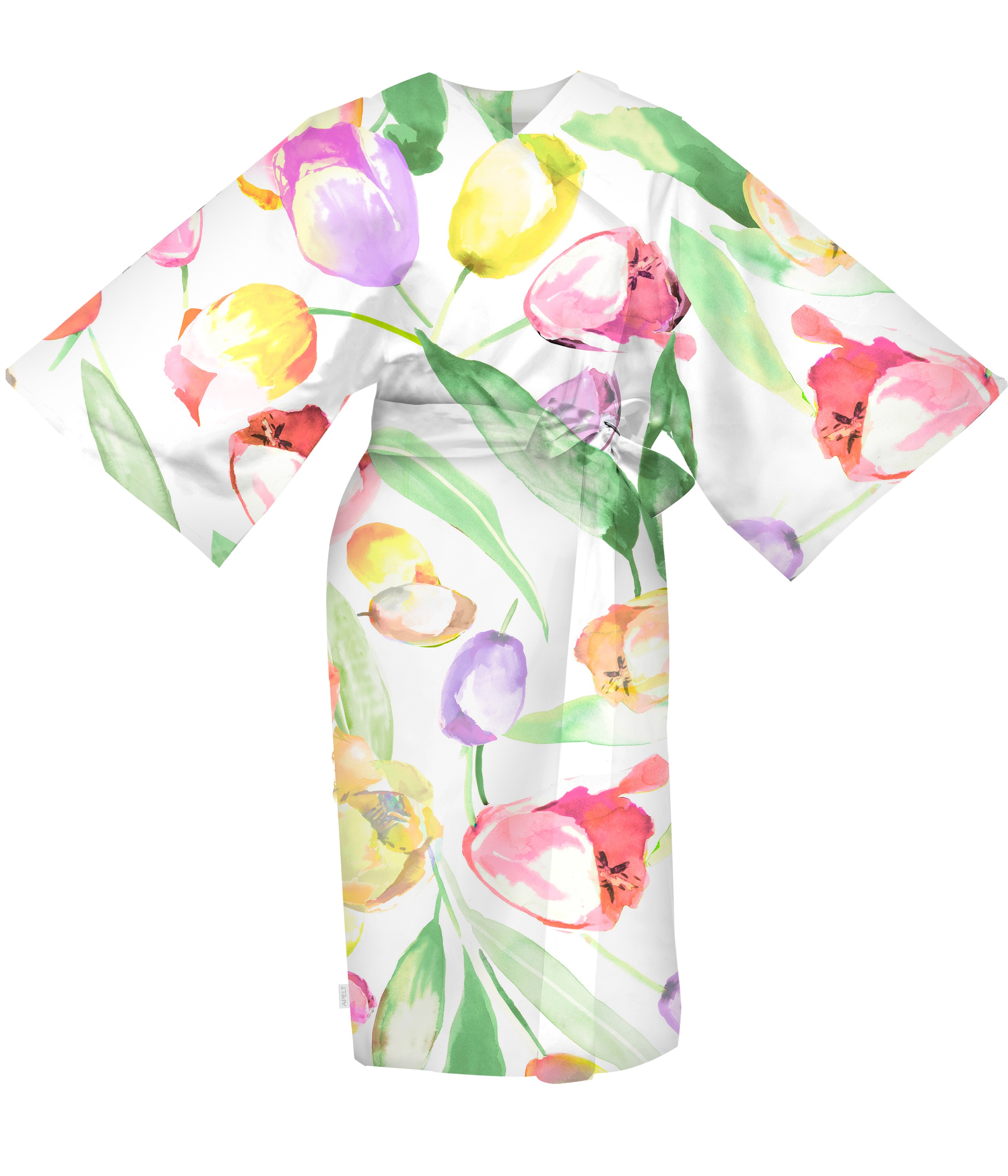 APELT Kimono »Tulip 120x110« Kimono mit Bindeband Größe120x105, Baumwoll-Satin, Digitaldruck