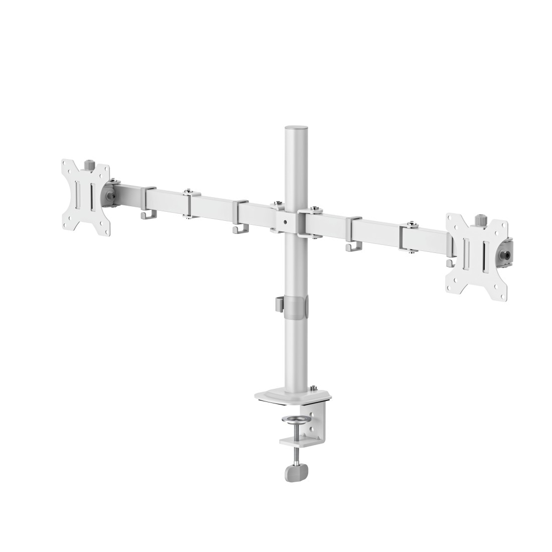 Hama Monitor-Halterung »Doppelmonitorhalterung höhenverstellbar für 13-35 Zoll« bis 89 cm Zoll 2 Monitore, 360° Rotation, VESA, Kabelmanagement, ausziehbar