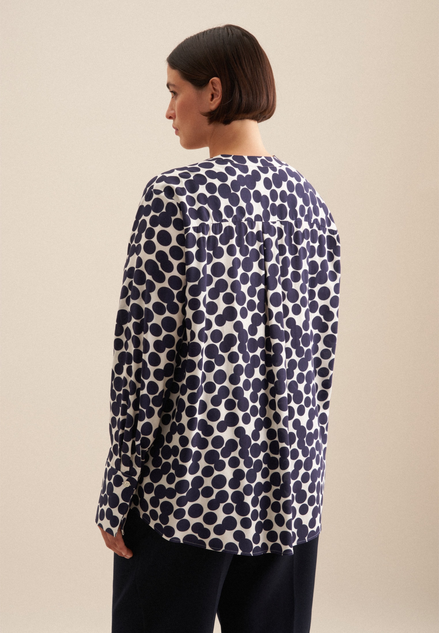 seidensticker Klassische Bluse »Schwarze Rose«, Tunika Punkte