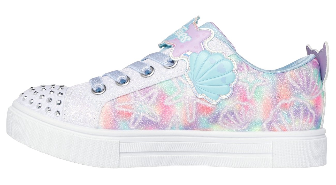 Skechers Sneaker »TWINKLE SPARKS«, Blink,-Schlupfschuh mit Glitzer+Strass, Größenschablone zum Download