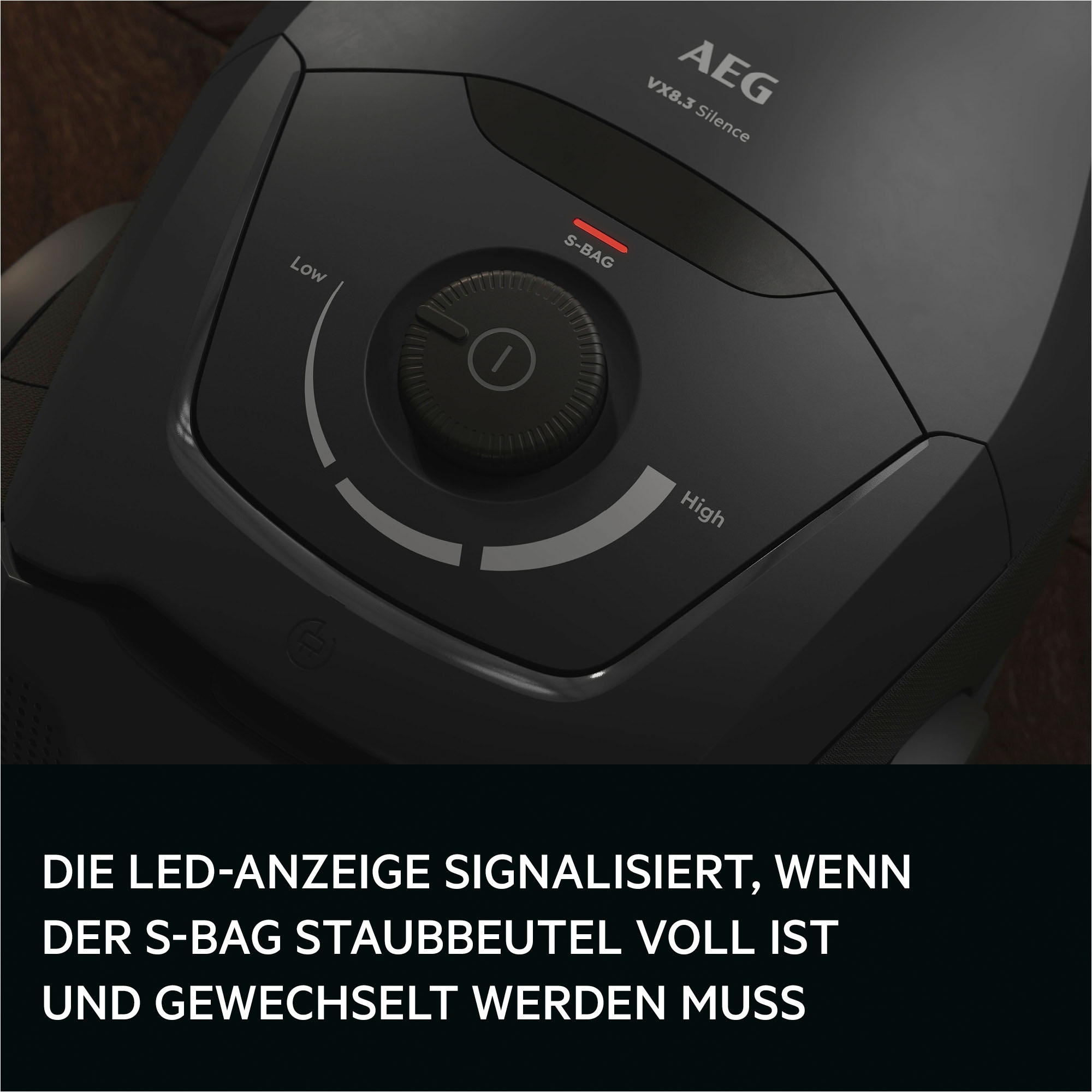 AEG Bodenstaubsauger »VX83-2EBR« 750 W mit Beutel Leise 64 dB & kraftvolle Reinigung mit HEPA auf Hart‑ & Teppichböden