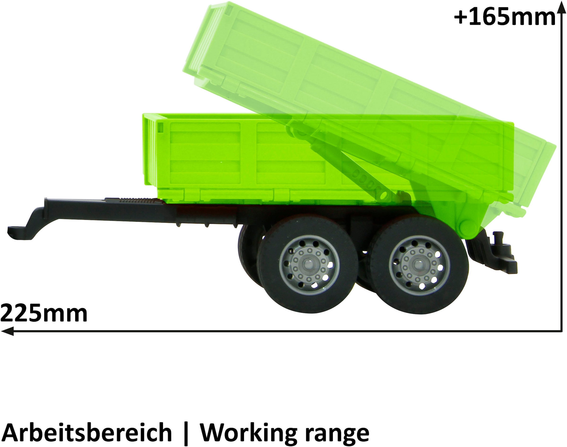 Jamara RC-Traktor »Claas Arion 660 mit Kippanhänger 1:24 2,4GHz«, mit LED Licht