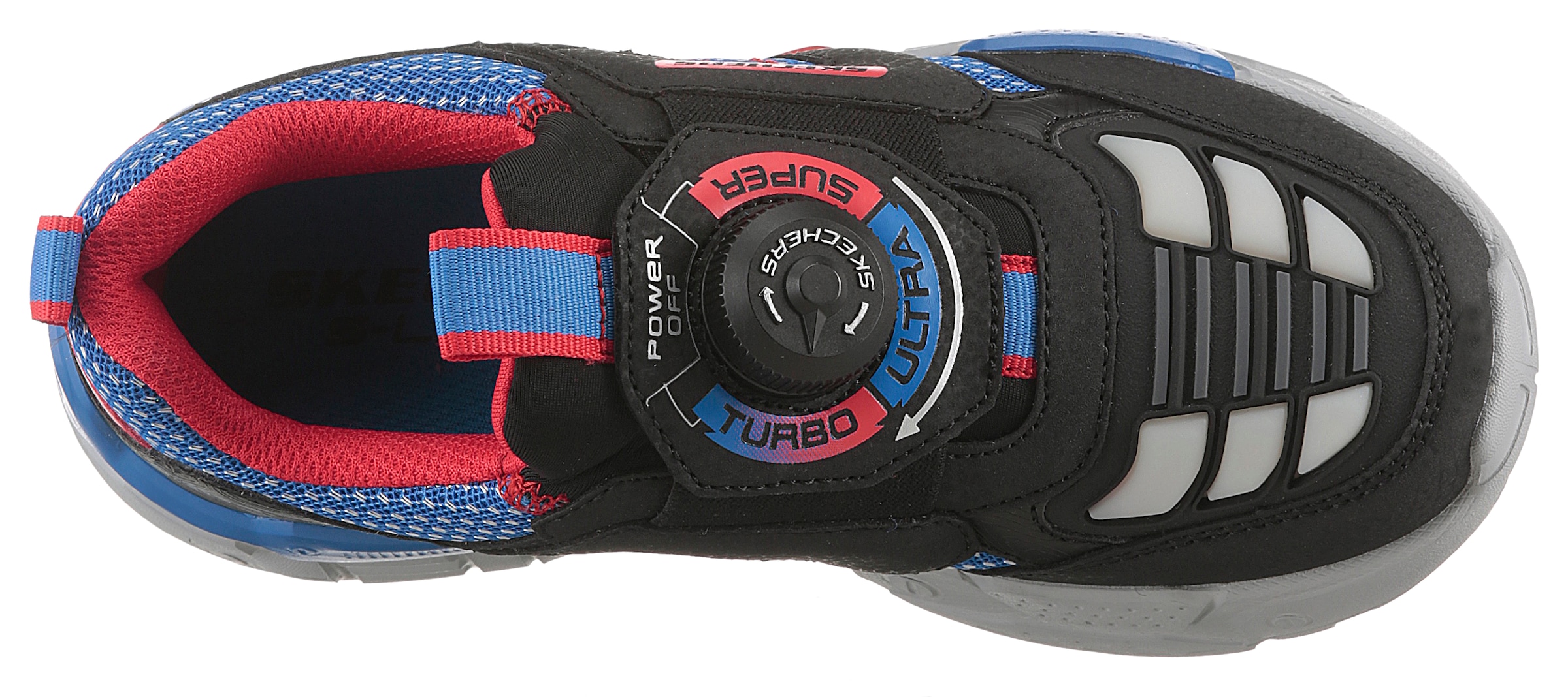 Skechers Slip-On Sneaker »TURBO-FUSE LIGHTS«, Blinkschuh mit Drehverschluss, Größenschablone zum Download