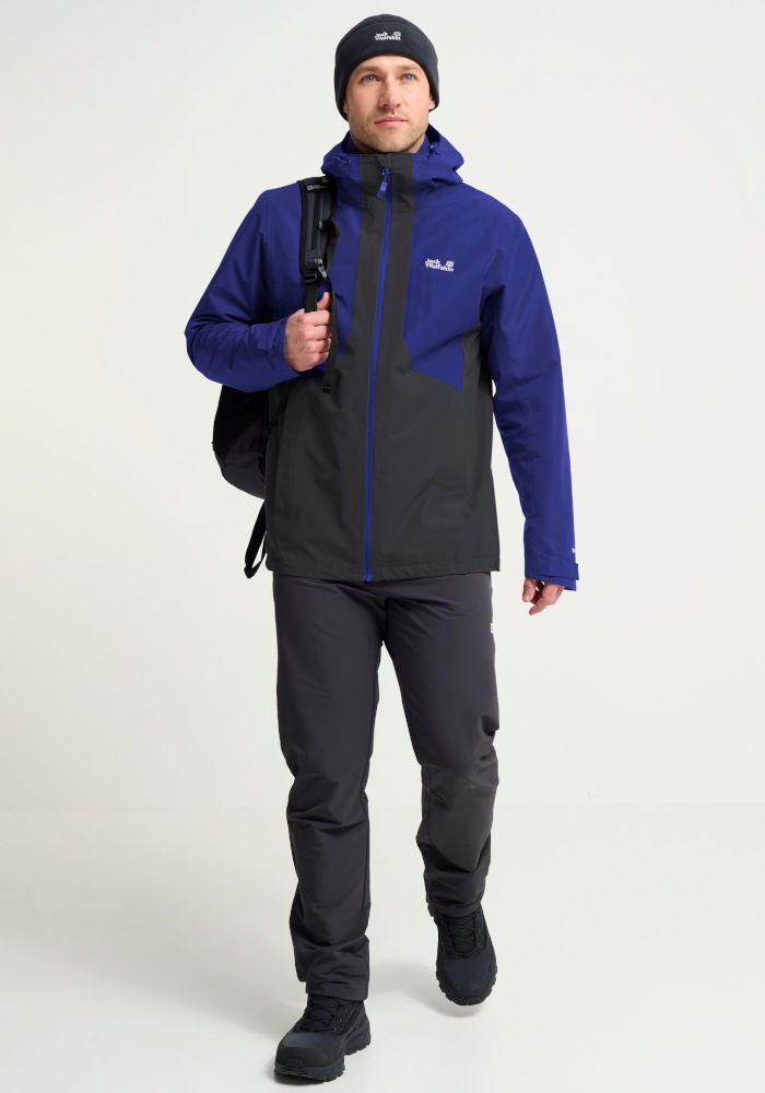 Jack Wolfskin 3-in-1-Funktionsjacke »STONETRAIL 3IN1 JKT M« mit Kapuze mit dreifacher Tragemöglichkeit, wasserdicht, winddicht, atmungsaktiv