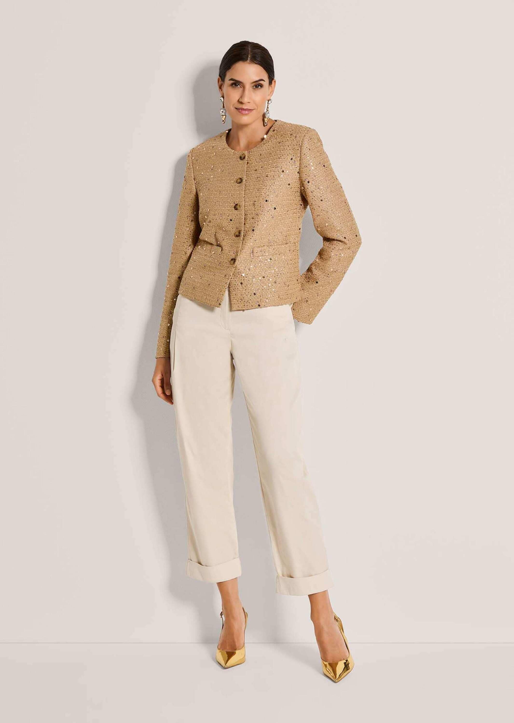 MADELEINE Jackenblazer »Kurzblazer Glanzblazer mit Pailletten« mit Pailletten