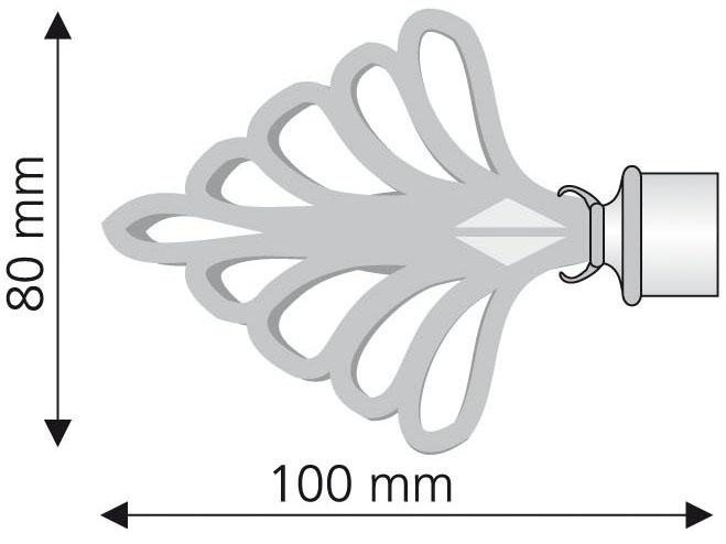 Liedeco Gardinenstangen-Endstück »FÃ¤cher«, (Set, 2 St.), für  Gardinenstangen Ø 16 mm bestellen bei OTTO