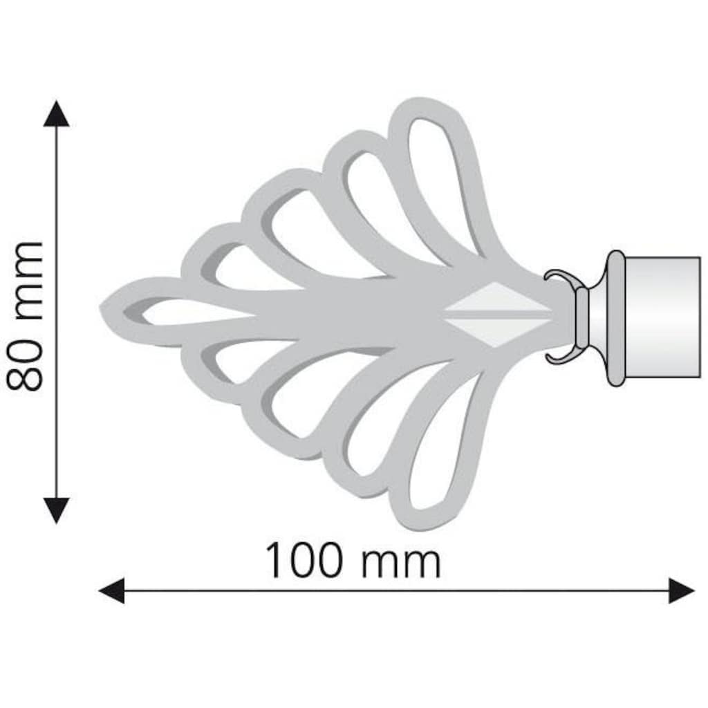 Liedeco Gardinenstangen-Endstück »FÃ¤cher«, (Set, 2 St.)