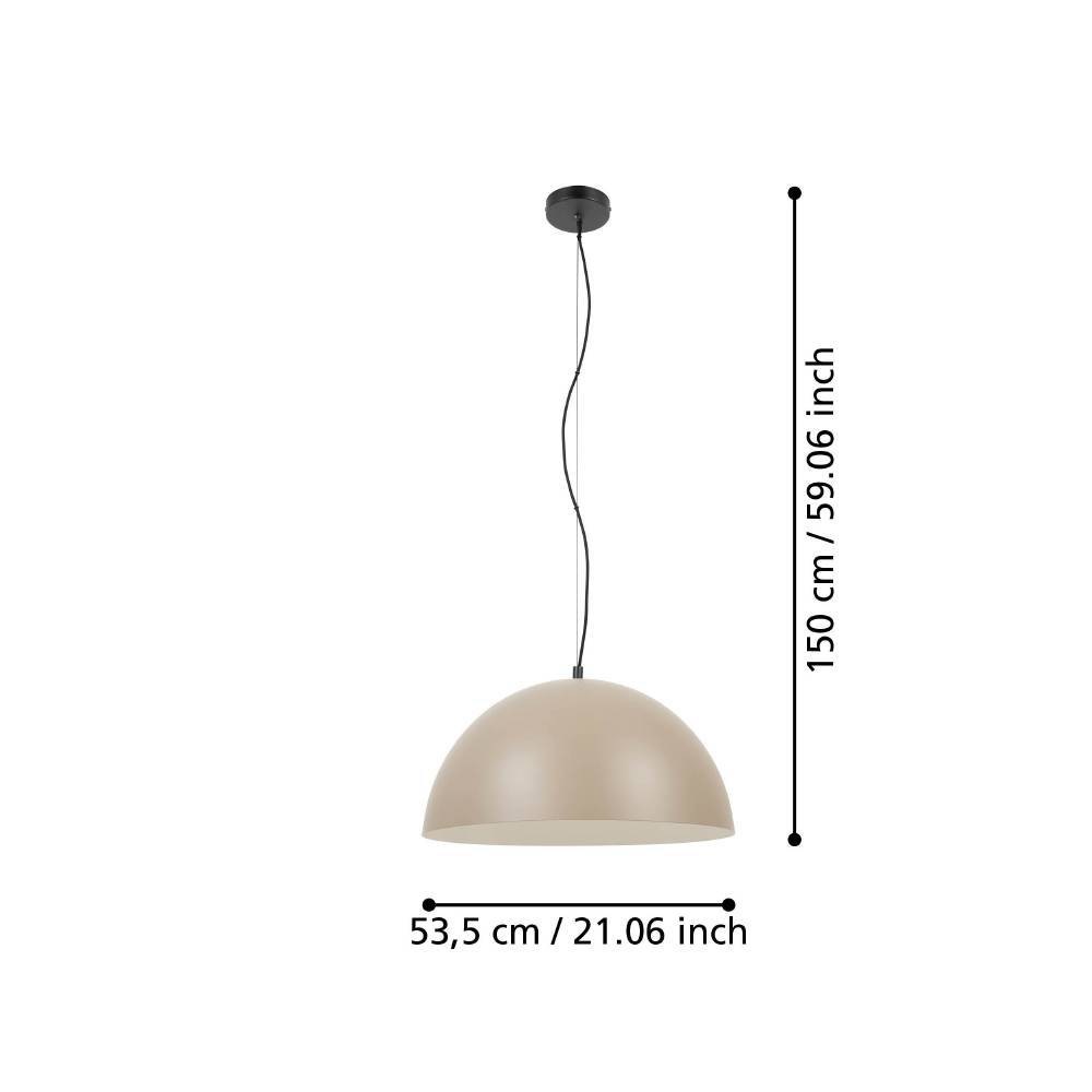 EGLO Hängeleuchte »GAETANO 1«, 1 flammig, Leuchtmittel E27 | ohne Leuchtmittel, Pendelleuchte, Metall in Sandfarben und Schwarz, E27, Ø 53,5 cm