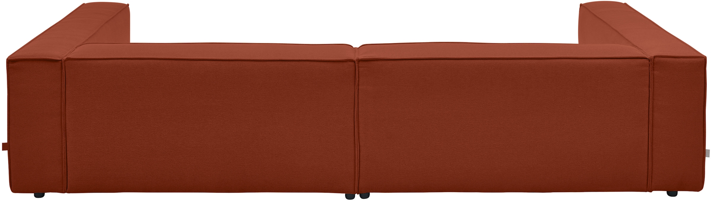 LeGer Home by Lena Gercke 3-Sitzer »PIARA XXL Struktur, Sofa mit Kedernaht« schwarze Füße, bequemer Sitzkomfort, extra tiefe Sitzfläche