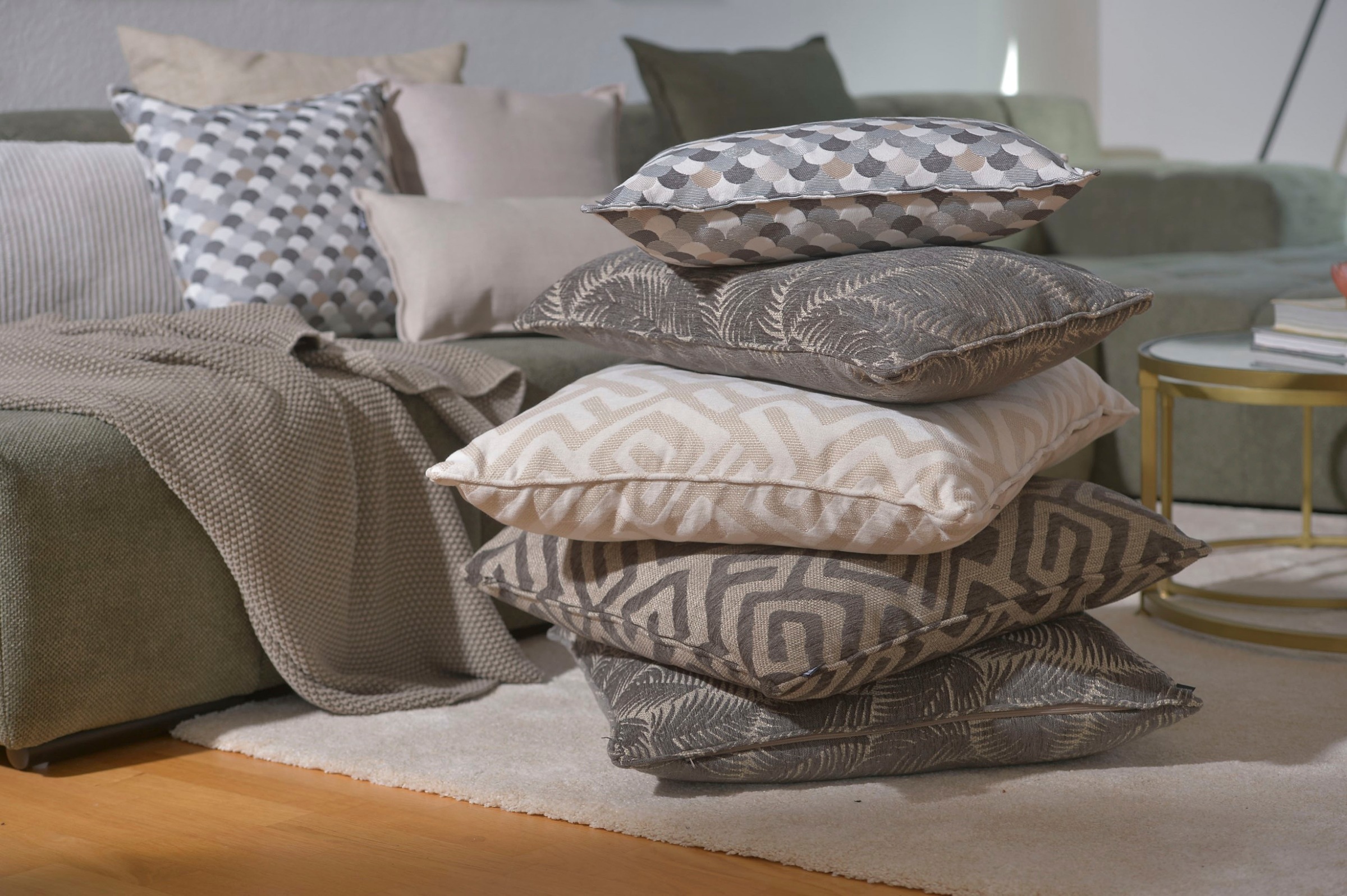 H.O.C.K. Dekokissen »Suzette« mit Biese, Kissenhülle mit Füllung, 1 Stück