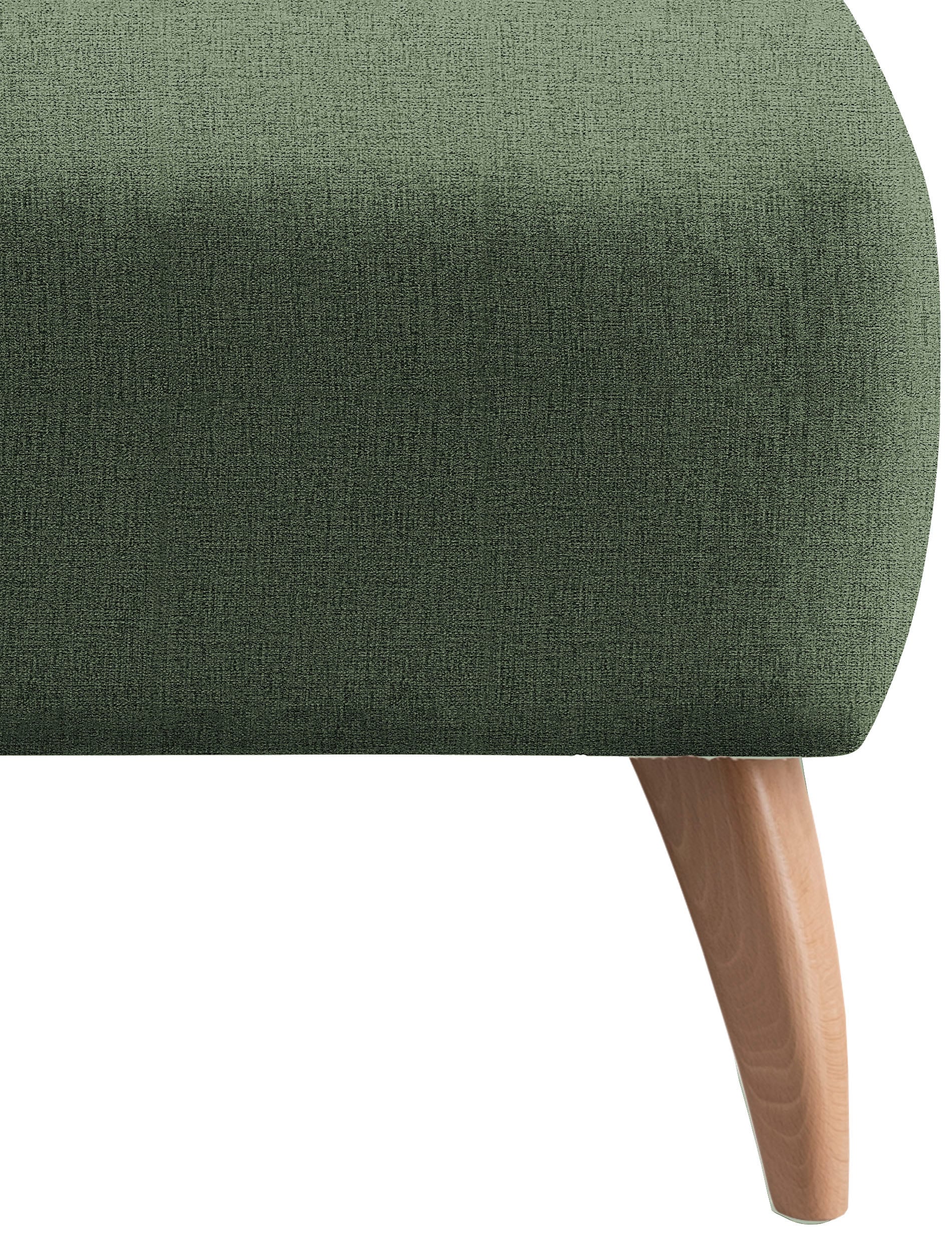 INOSIGN Polsterhocker »Colori«, Holzfußfarbe wählbar, verschiedene Stoffe, hochwertige Stoffqualität