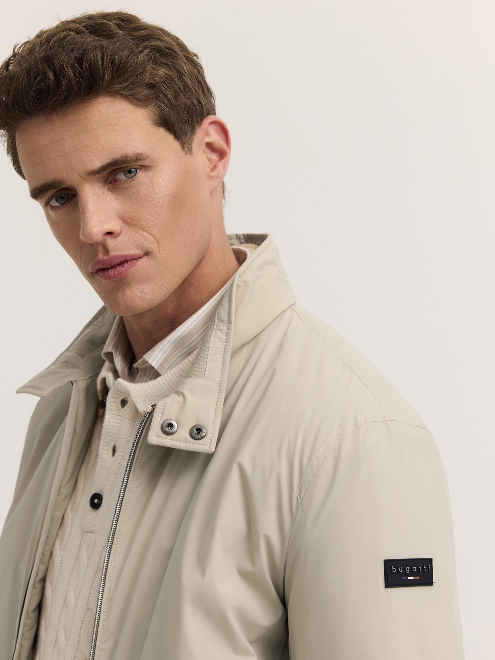 bugatti Blouson »Regular Fit« ohne Kapuze Regular Fit DynamicSeries Stretch Stehkragen