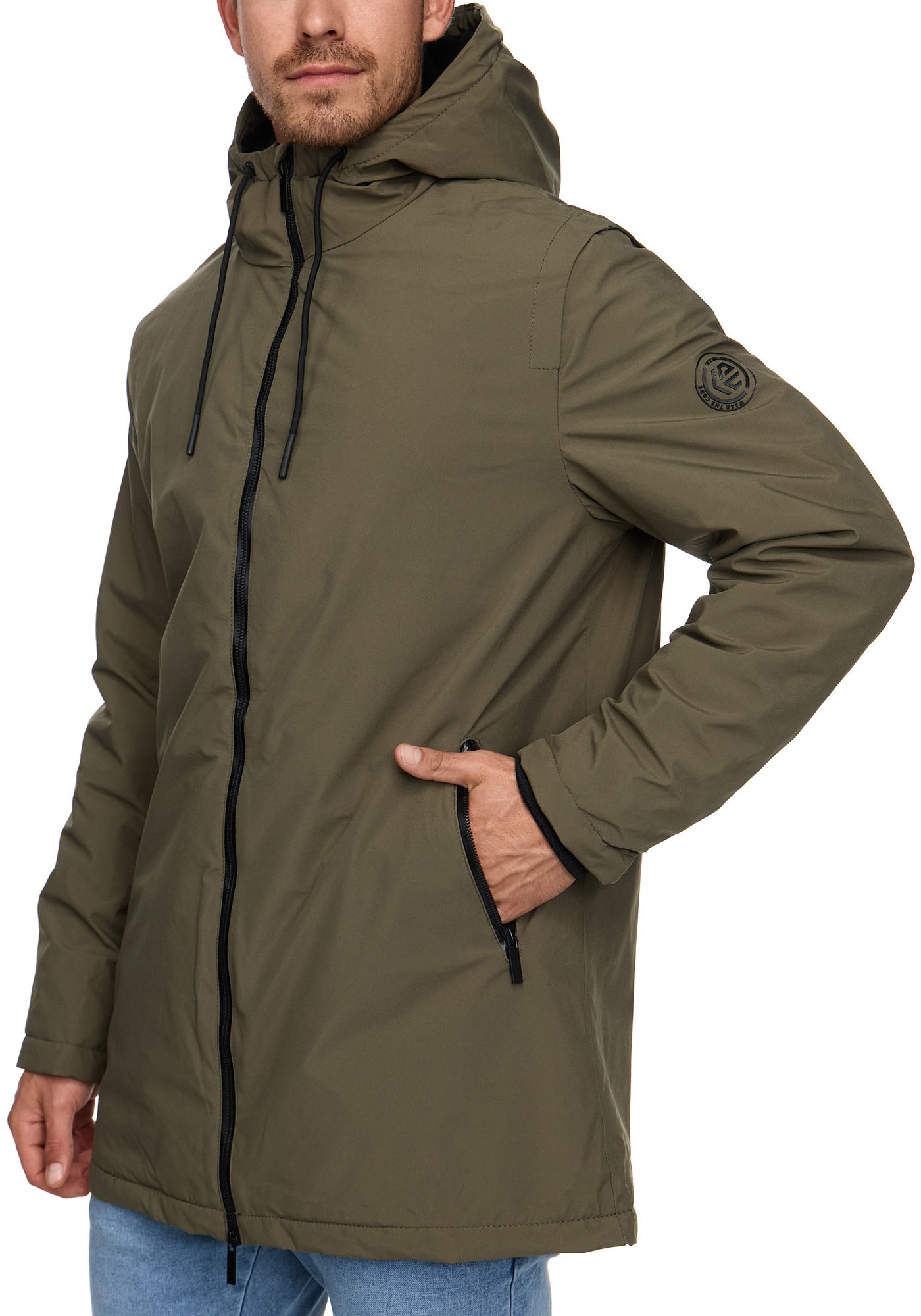Indicode Langjacke »INChanto«, mit Kapuze