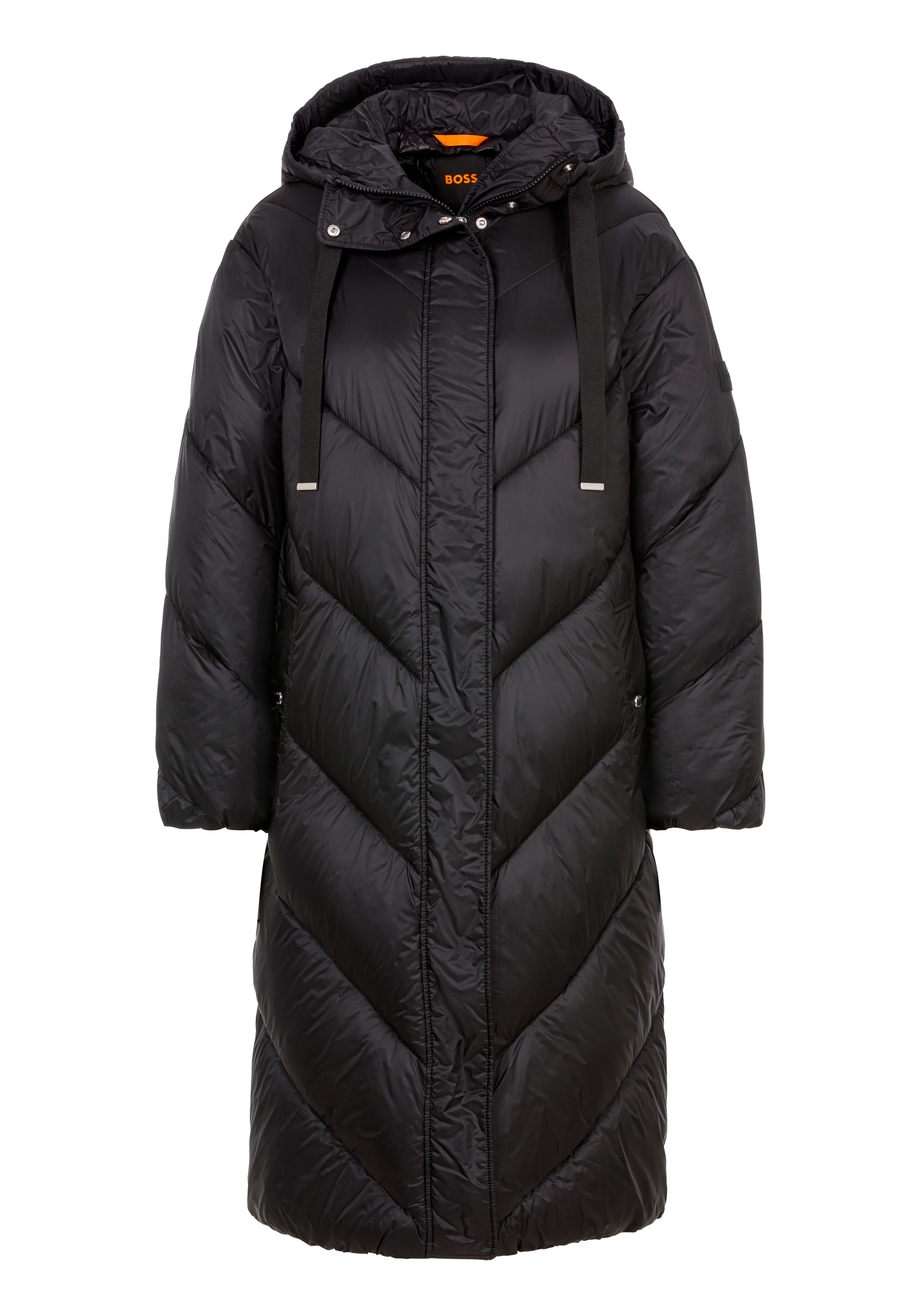 BOSS ORANGE Outdoorjacke »Pollylong Premium Damenmode«, mit Kapuze